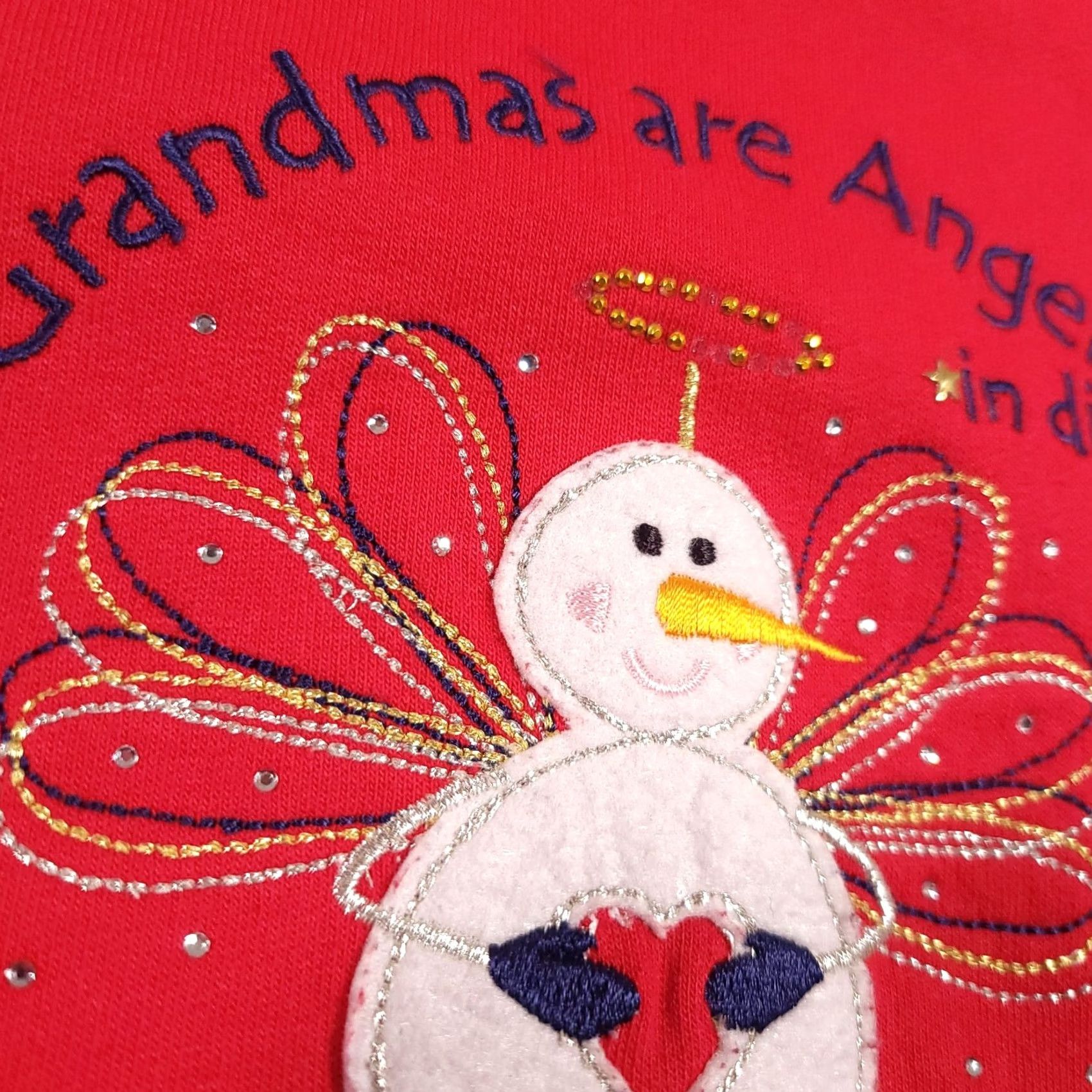 Vintage Vtg M&C Sport Grandma Sweatshirt Crewneck Women's Medium Red Embroidered Snowman Size XL / US 12-14 / IT 48-50 - 5 Thumbnail