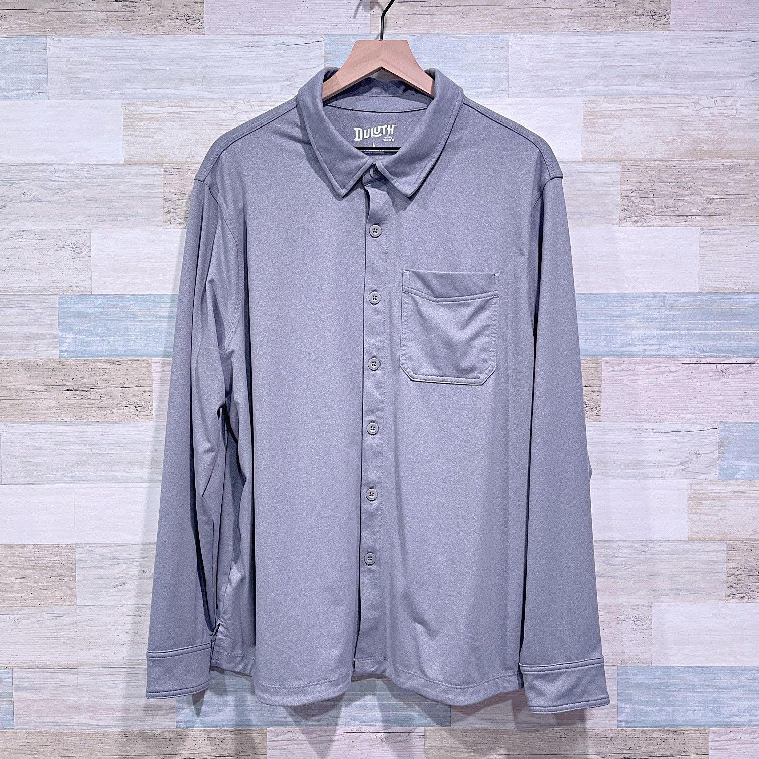 Duluth Trading Company DULUTH Trading Long Sleeve Performance Shirt Gray Mens Large Size US L / EU 52-54 / 3 - 1 Thumbnail
