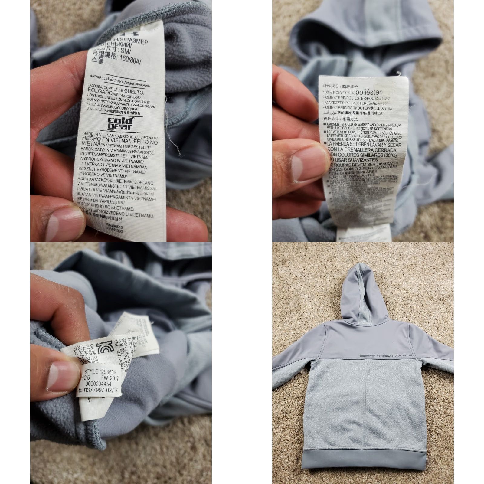 Under Armour Under Armour Jacket Womens Small Gray Softshell Full Zip Pockets Mock Neck Outdoor Sports Clothing Regular Fit Size S / US 4 / IT 40 - 8 Thumbnail