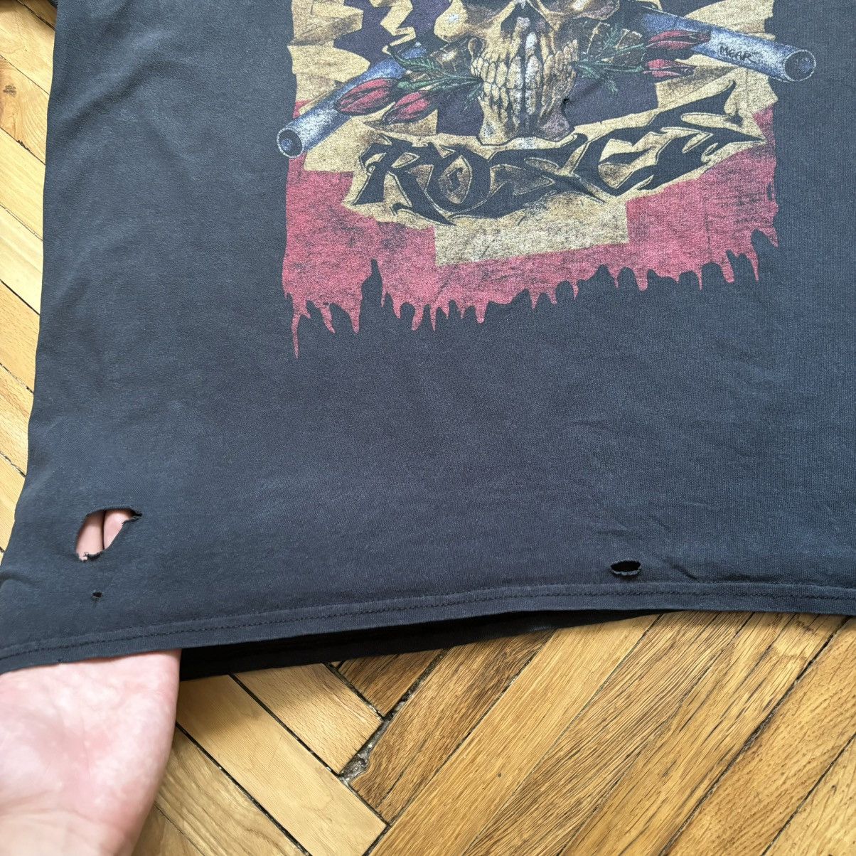 Guns N' Roses × Hysteric Glamour Faded and Distressed Guns N Roses Band T-Shirt Punk Skulls Size US XXL / EU 58 / 5 - 4 Thumbnail