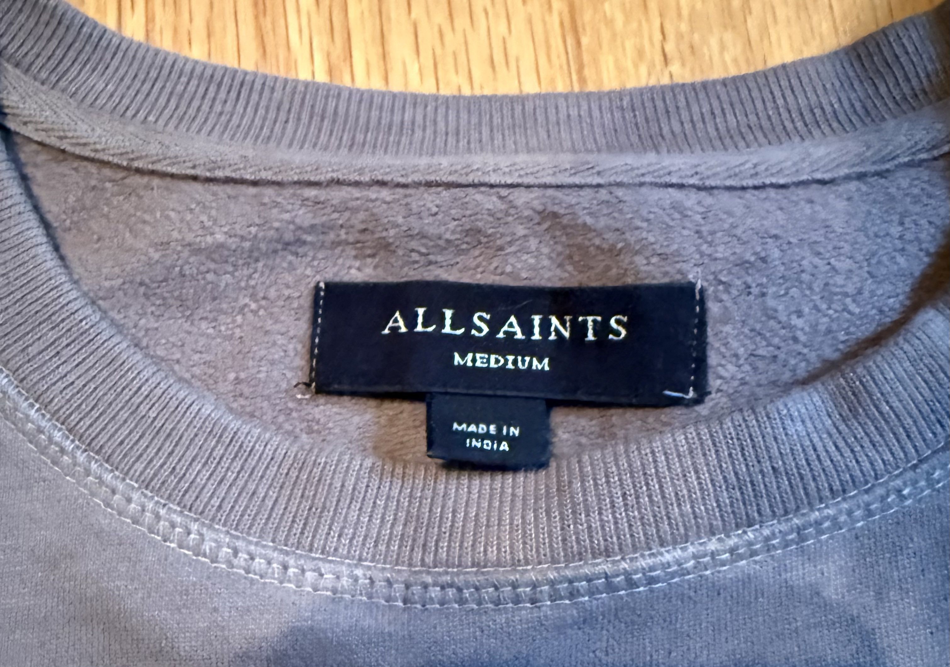 Allsaints AllSaints Grey Crew Neck Sweatshirt – Medium Size US M / EU 48-50 / 2 - 3 Thumbnail