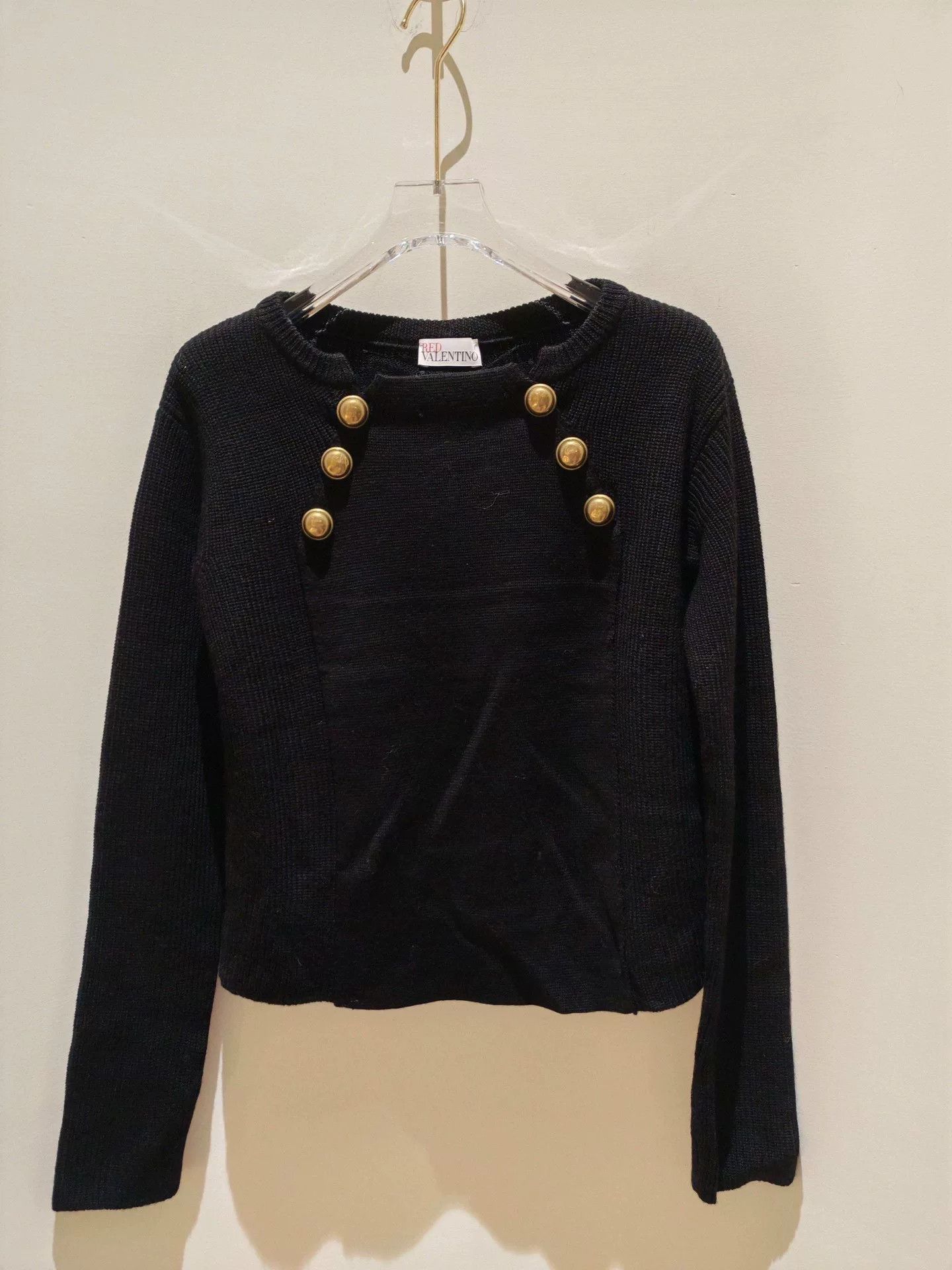 RED Valentino Red Valentino Black Knit Top Size M / US 6-8 / IT 42-44 - 1 Thumbnail