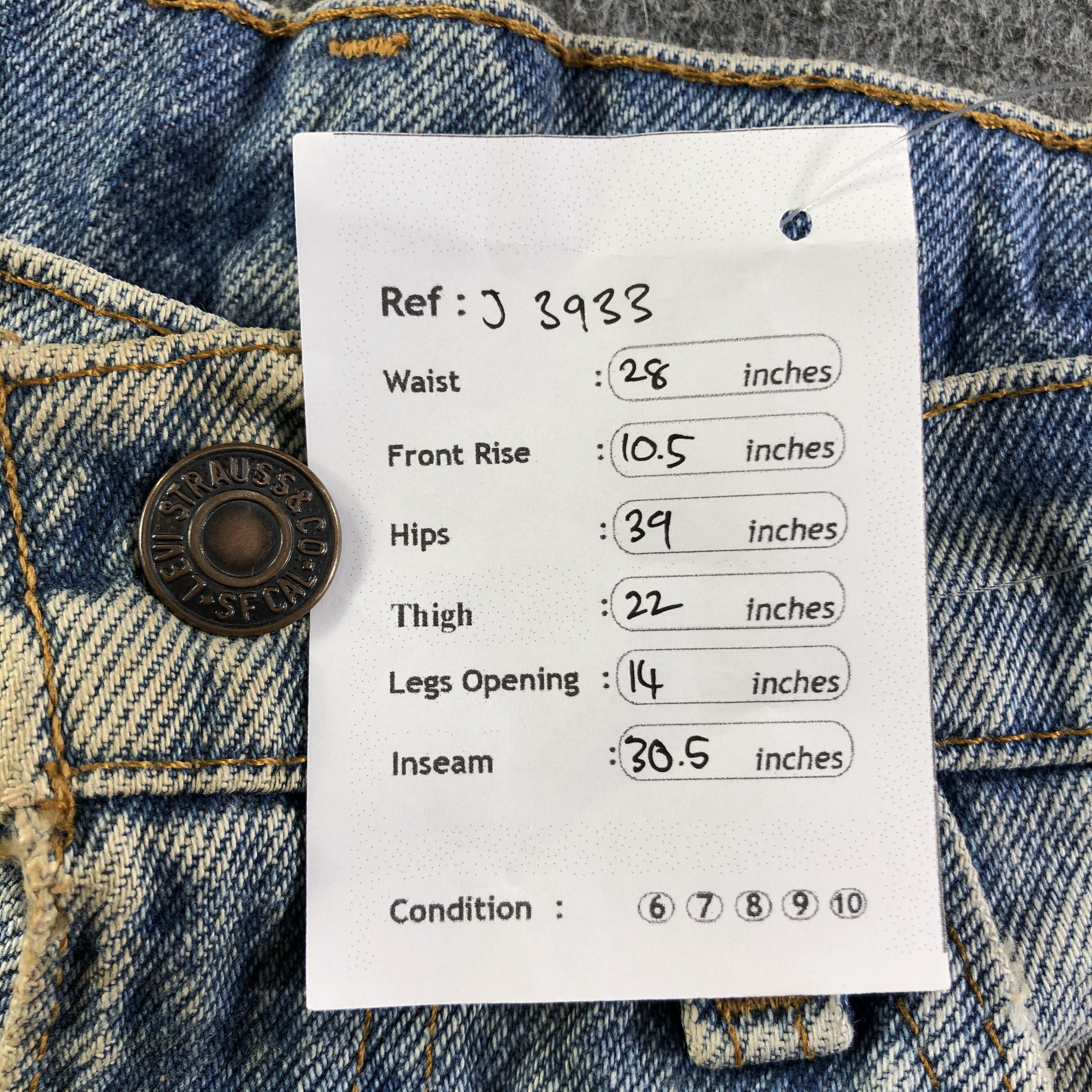 Levi's 90s Vintage Light Wash Levis 510 Jeans-J3933 Size US 28 / EU 44 - 13 Thumbnail