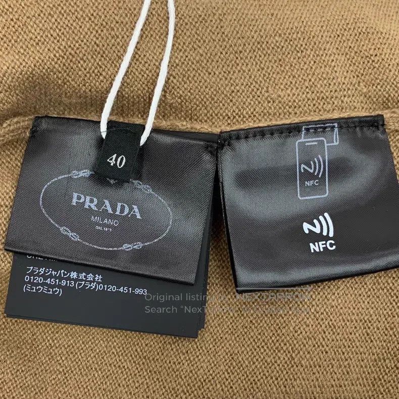 Prada Prada 25 brown cashmere lapel zipper long-sleeved knitwear Size XS / US 0-2 / IT 36-38 - 8 Thumbnail