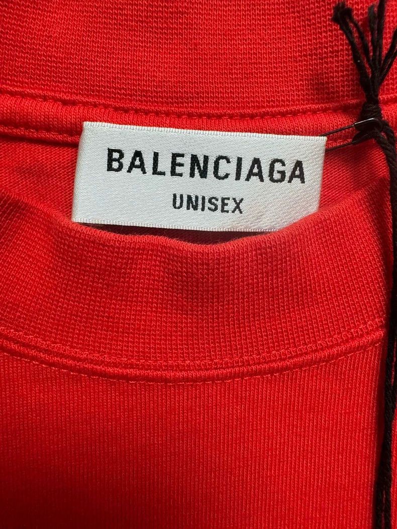Balenciaga Balenciaga Red embroidered monogrammed logo short-sleeved T Size US M / EU 48-50 / 2 - 4 Thumbnail