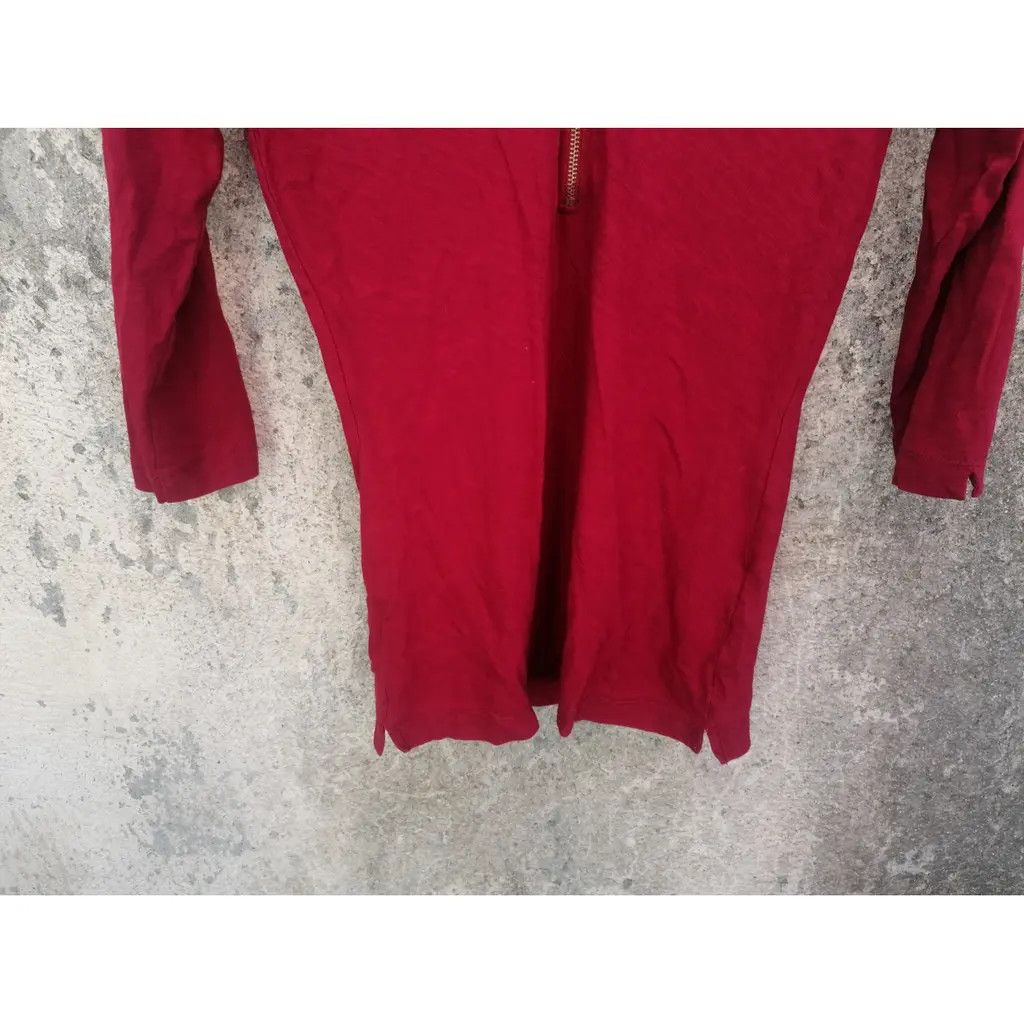 Other NAF NAF Deep Red Zip-Front Top (XS) Size XS / US 0-2 / IT 36-38 - 6 Thumbnail