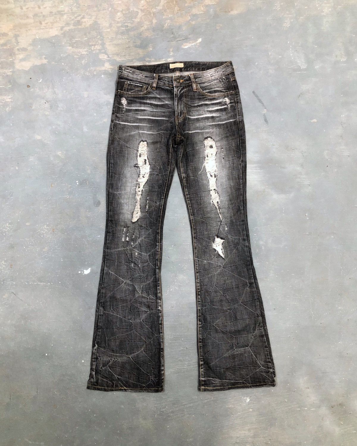 image of If Six Was Nine x Le Grande Bleu L G B Goa Flare Denim in Grey, Men's (Size 31)