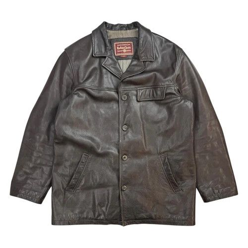 Marlboro Classics レザージャケット Vintage Marlboro Classics Brown Leather Jacket Size XL (DUTY FREE
