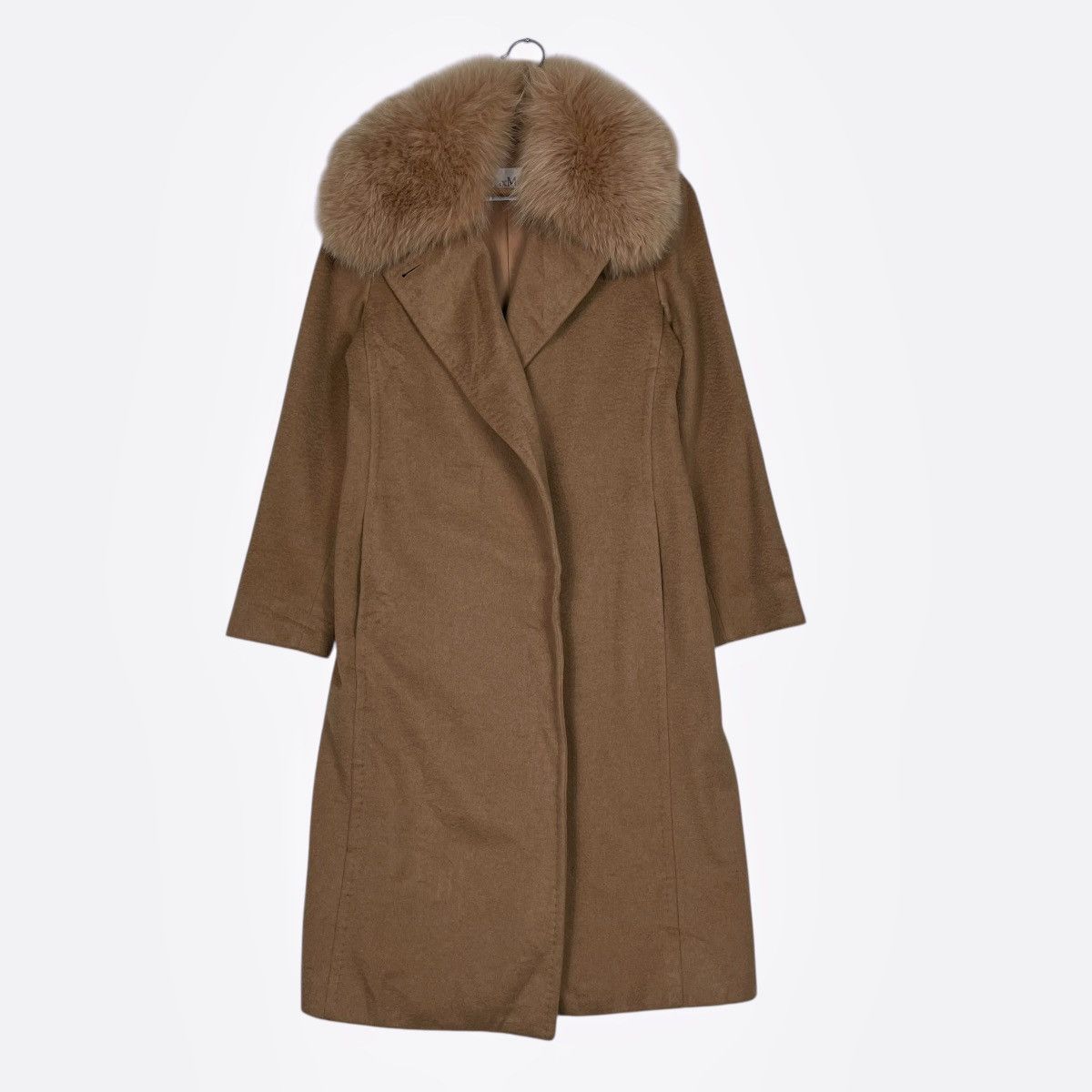 Max Mara Max Mara Brown Coat With Large Fur Collar Size XS / US 0-2 / IT 36-38 - 1 Thumbnail