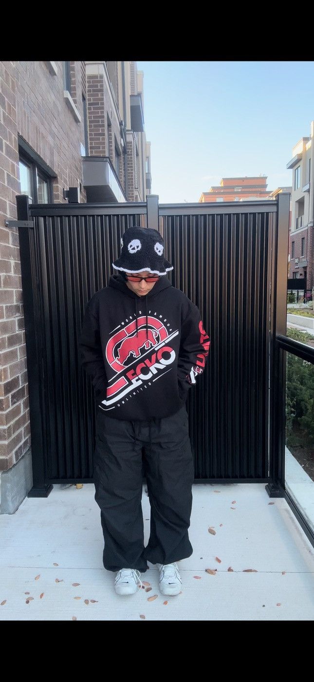 Ecko Unltd. Y2K Ecko Untld. Unique Rhino Pattern on Logo Hoodie 🦏 Size US L / EU 52-54 / 3 - 1 Thumbnail