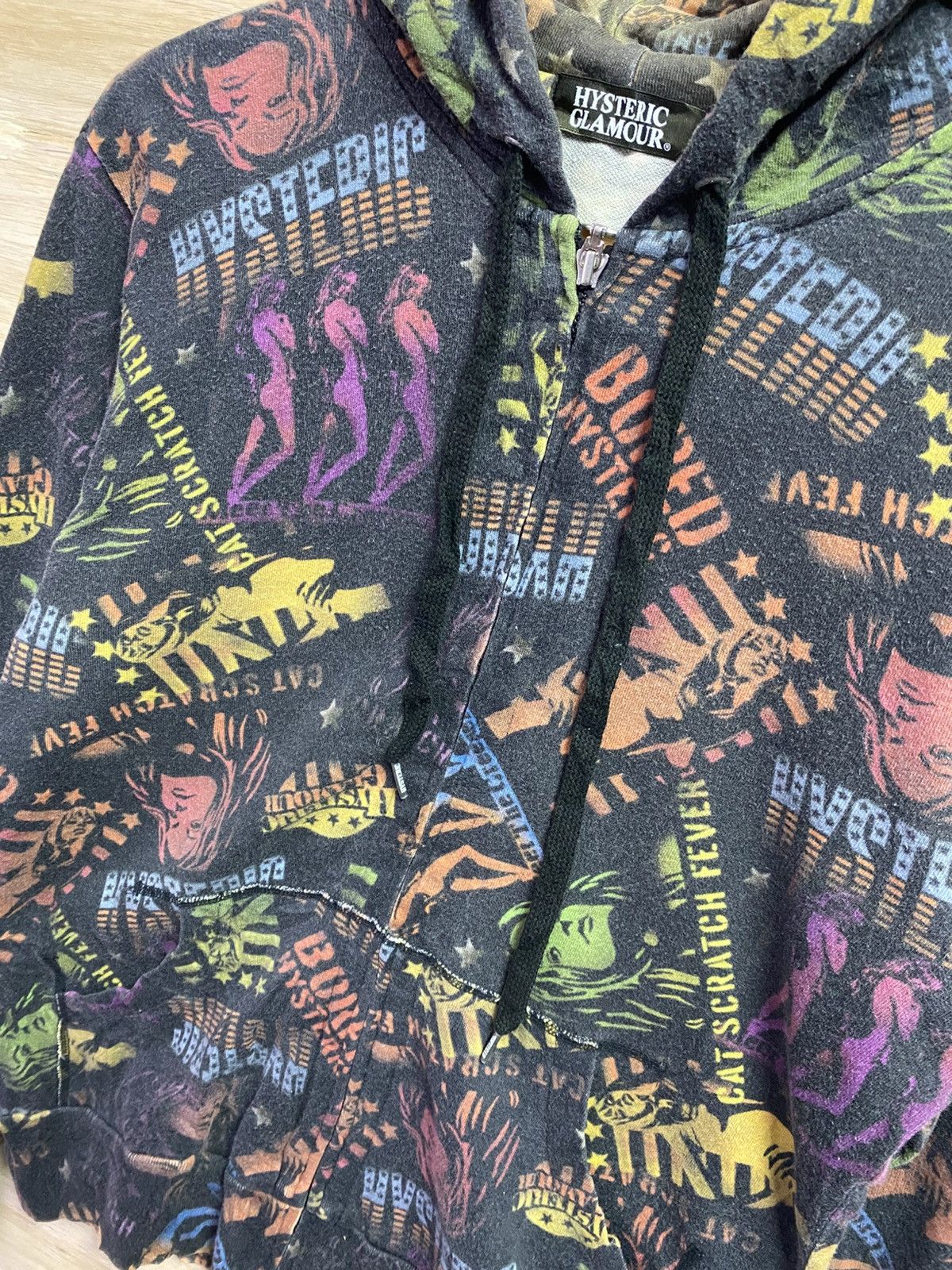 Hysteric Glamour Hysteric Glamour "Cat Scratch Fever"full-print zip-up hoodie Size M / US 6-8 / IT 42-44 - 2 Thumbnail
