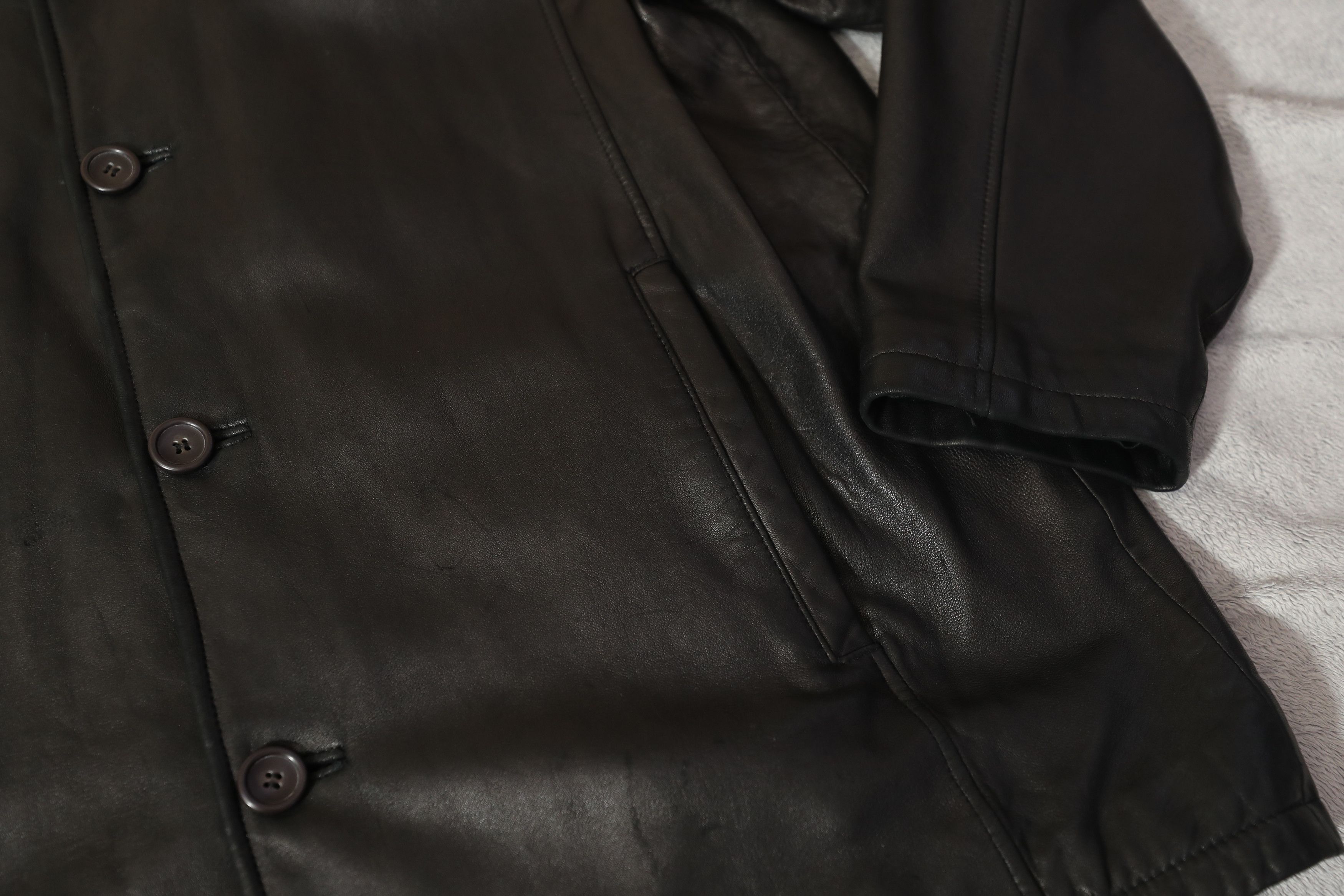 Overland Overland Vintage Black Leather Jacket (L) Size US L / EU 52-54 / 3 - 5 Thumbnail