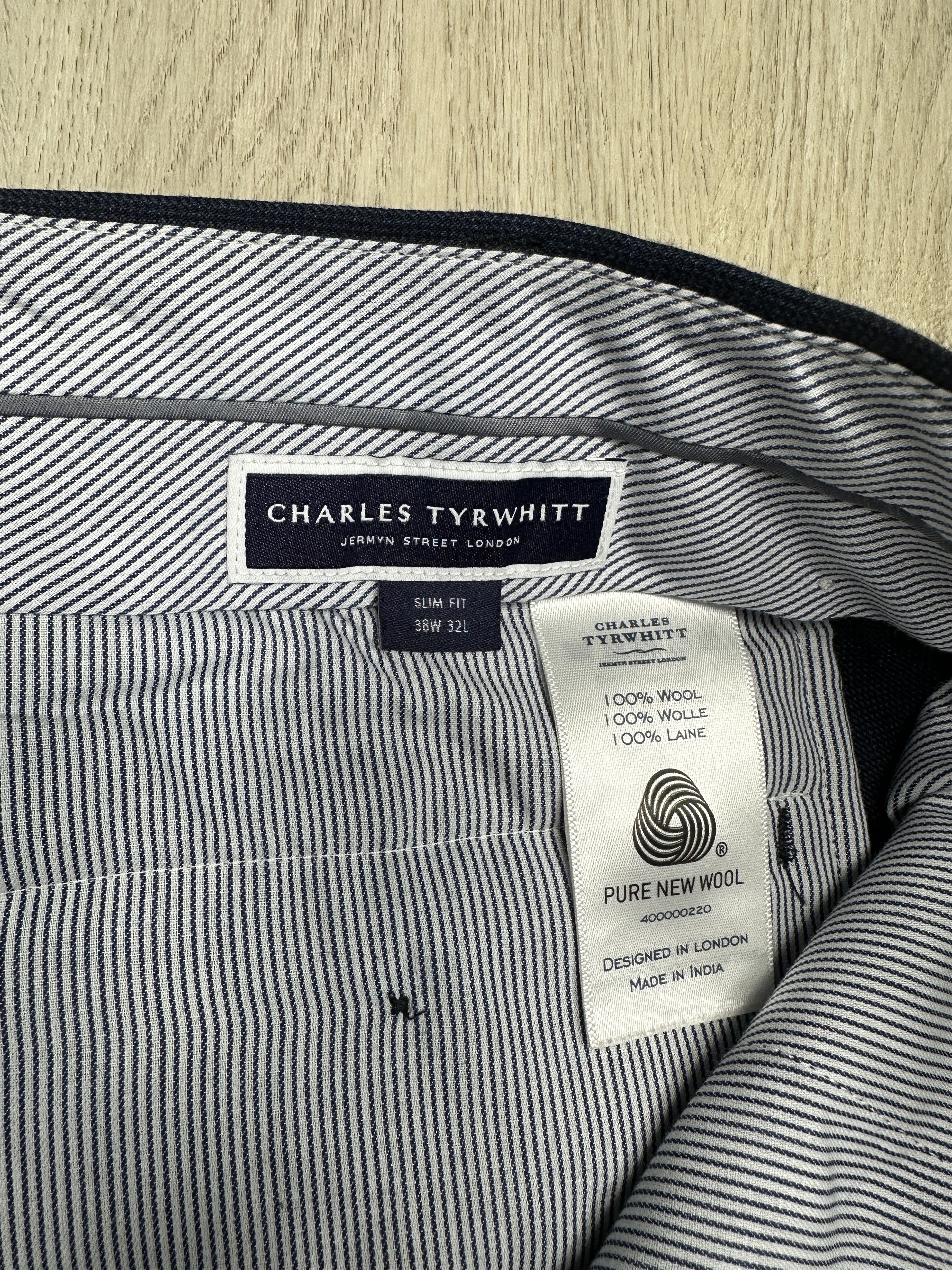 Charles Tyrwhitt Charles Tyrwhitt Mens Wool Suit Blazer + Pants Size 42R - 10 Thumbnail