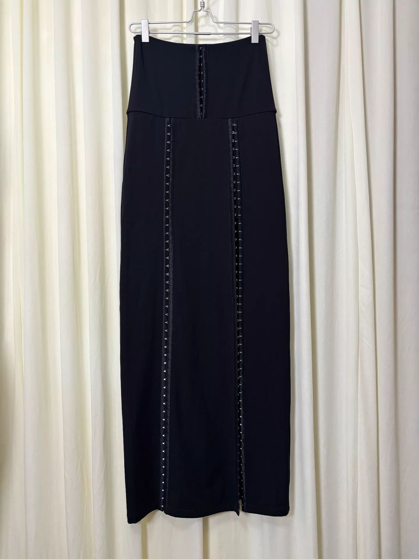 Other Karla Laidlaw women's NWT black corset-style paneled skirt Size 27" / US 4 / IT 40 - 8 Thumbnail