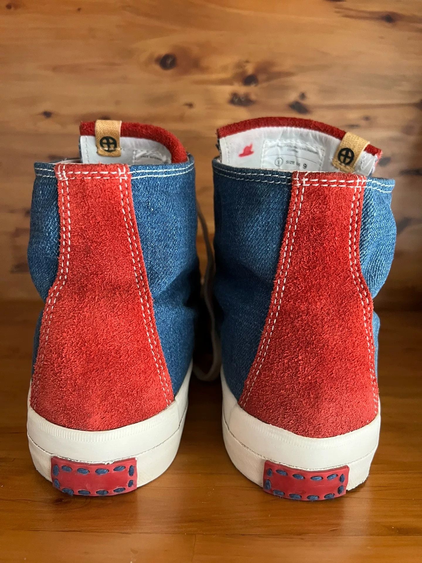 Visvim Visvim Denim Red Tail High-Top Sneakers Size US 9 / EU 42 - 2 Thumbnail
