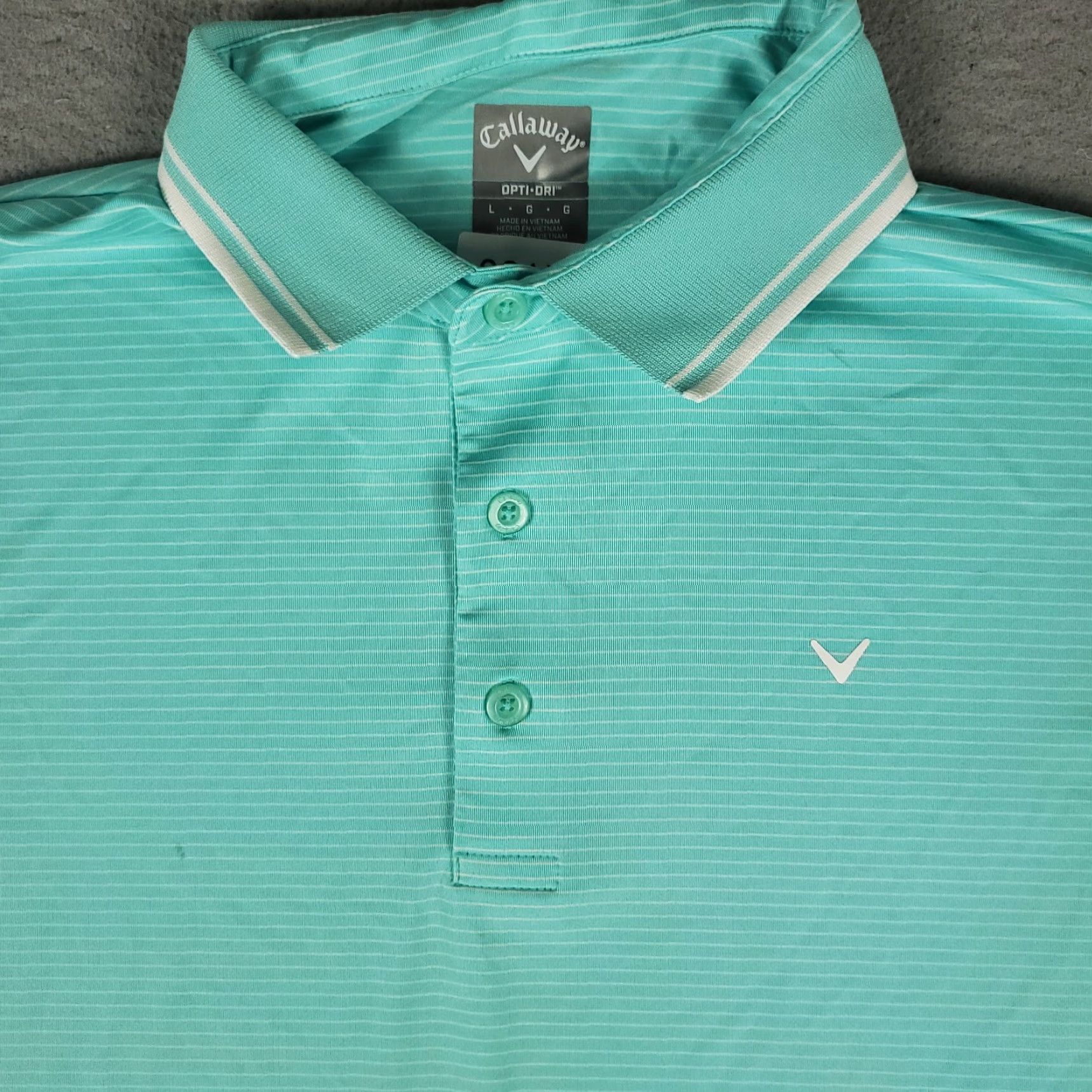 Callaway Callaway Polo Shirt Mens Size Large Blue Striped Opti Dri Fit Golf Short Sleeve Size US L / EU 52-54 / 3 - 2 Thumbnail