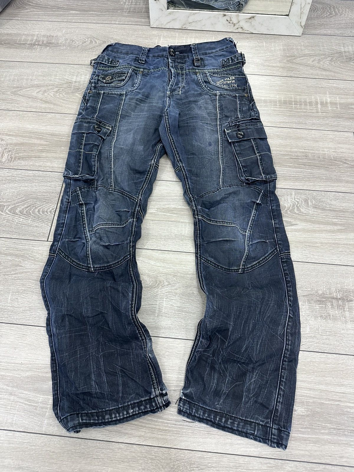 Vintage 883 Police Avantgarde Y2K Vintage Jeans Flared Size US 32 / EU 48 - 3 Thumbnail
