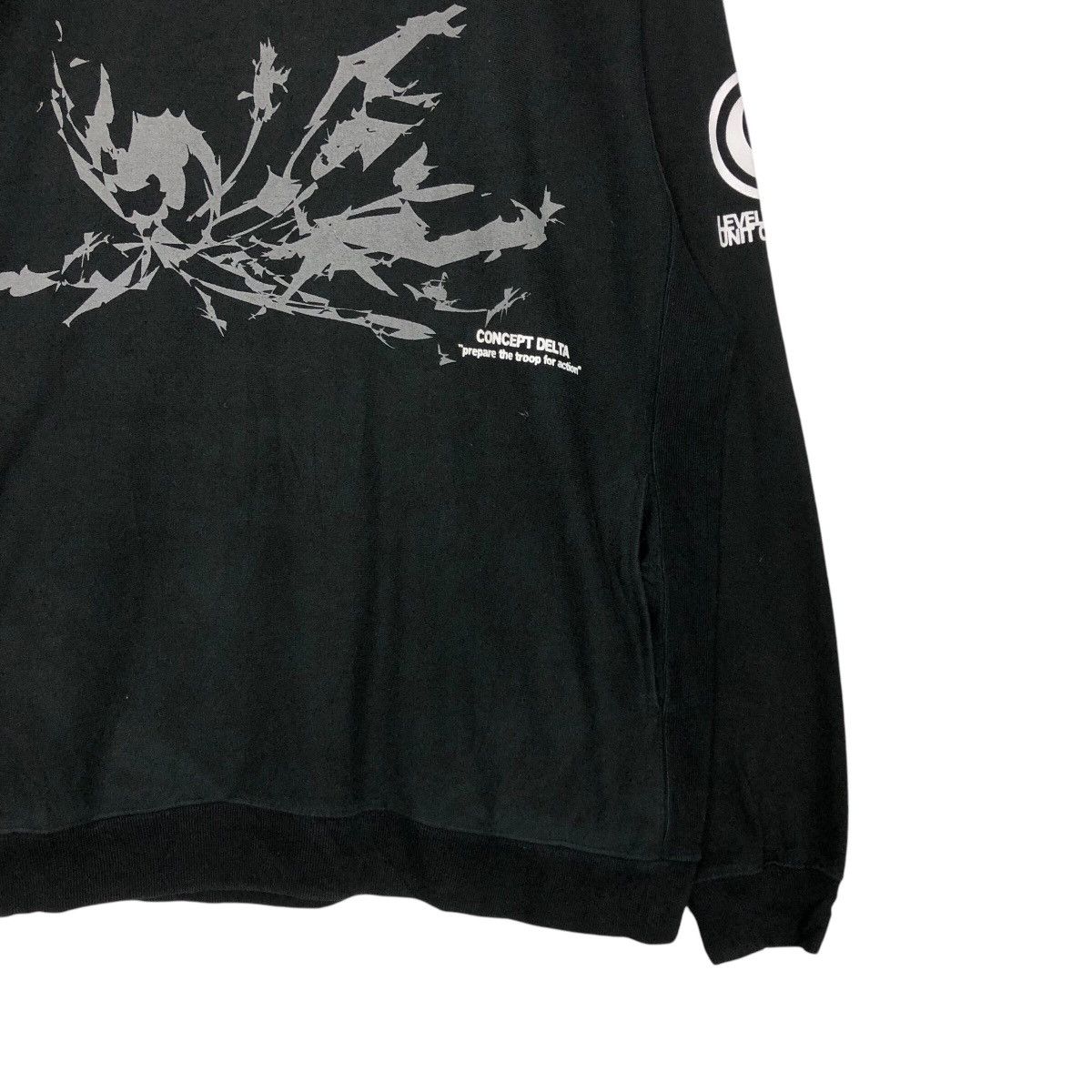 Japanese Brand 📌Vintage Sweatshirt Rich Black Concept Delta Big Logo Size US M / EU 48-50 / 2 - 6 Thumbnail