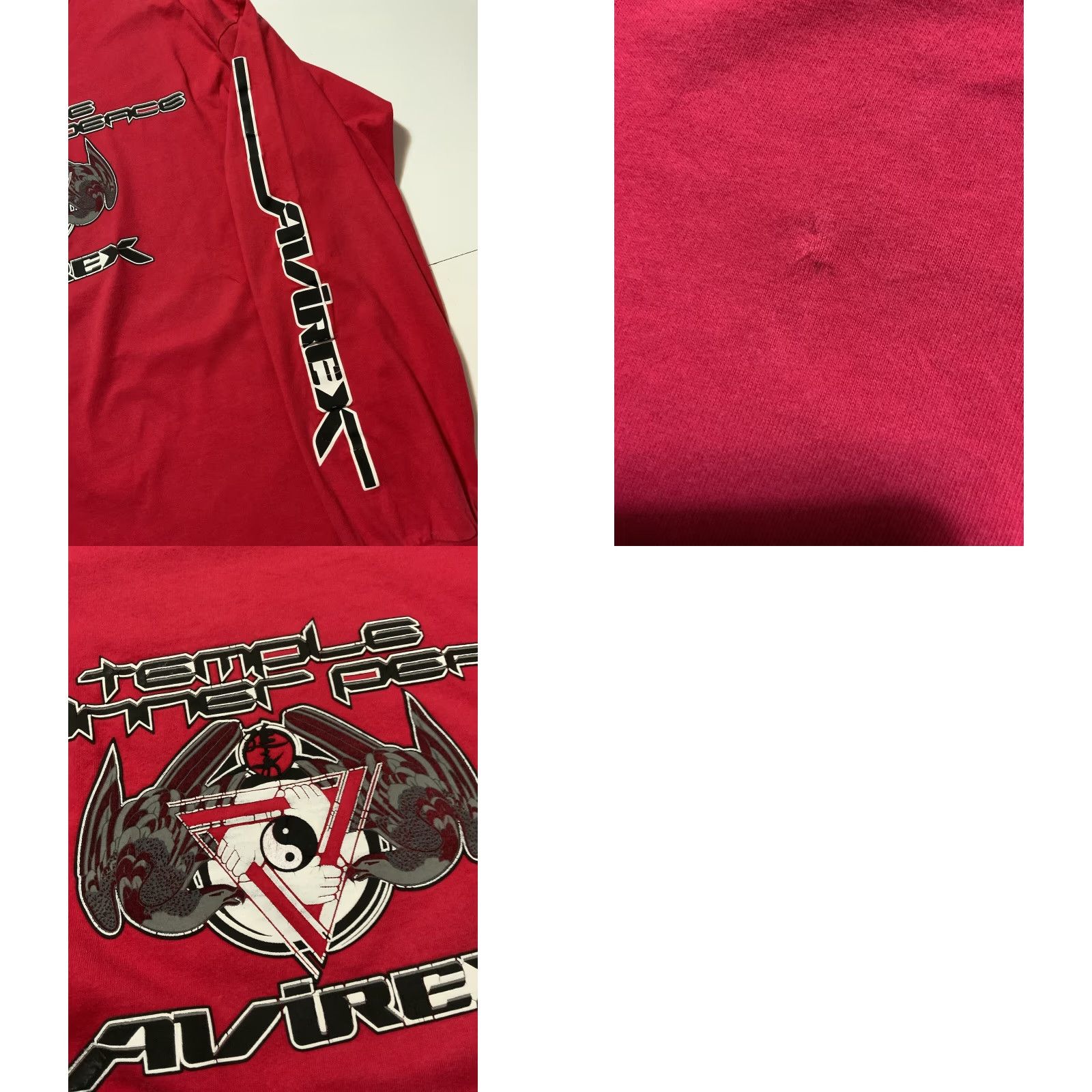 Avirex VINTAGE Avirex Long Sleeve T-Shirt Red XL Yin Yang Temple Of Inner Peace 90s 2000s Mens Size US XL / EU 56 / 4 - 8 Thumbnail