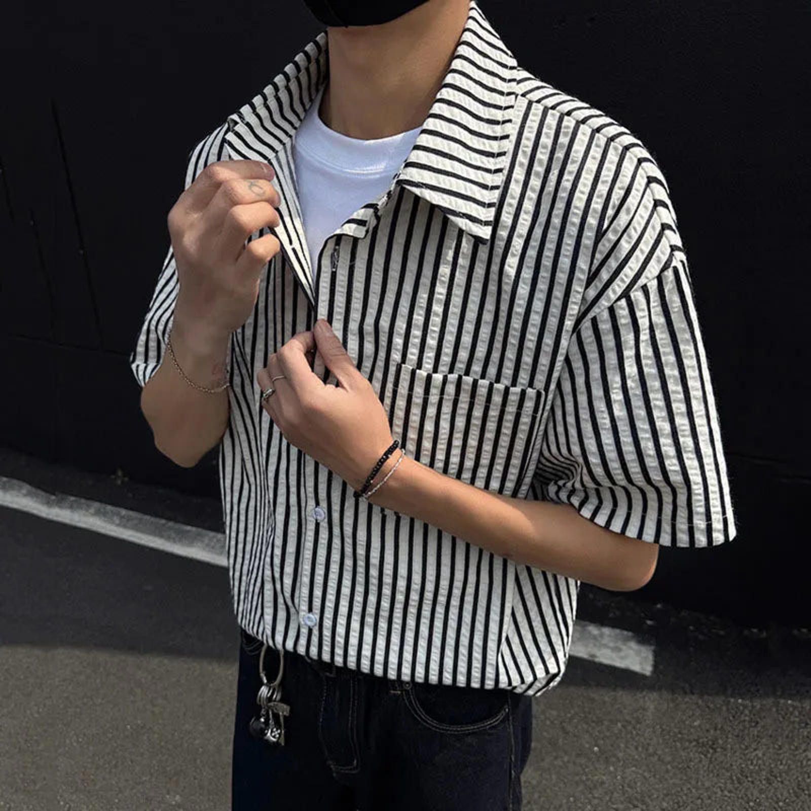 Other Striped Short Sleeve Shirt Size US M / EU 48-50 / 2 - 3 Thumbnail
