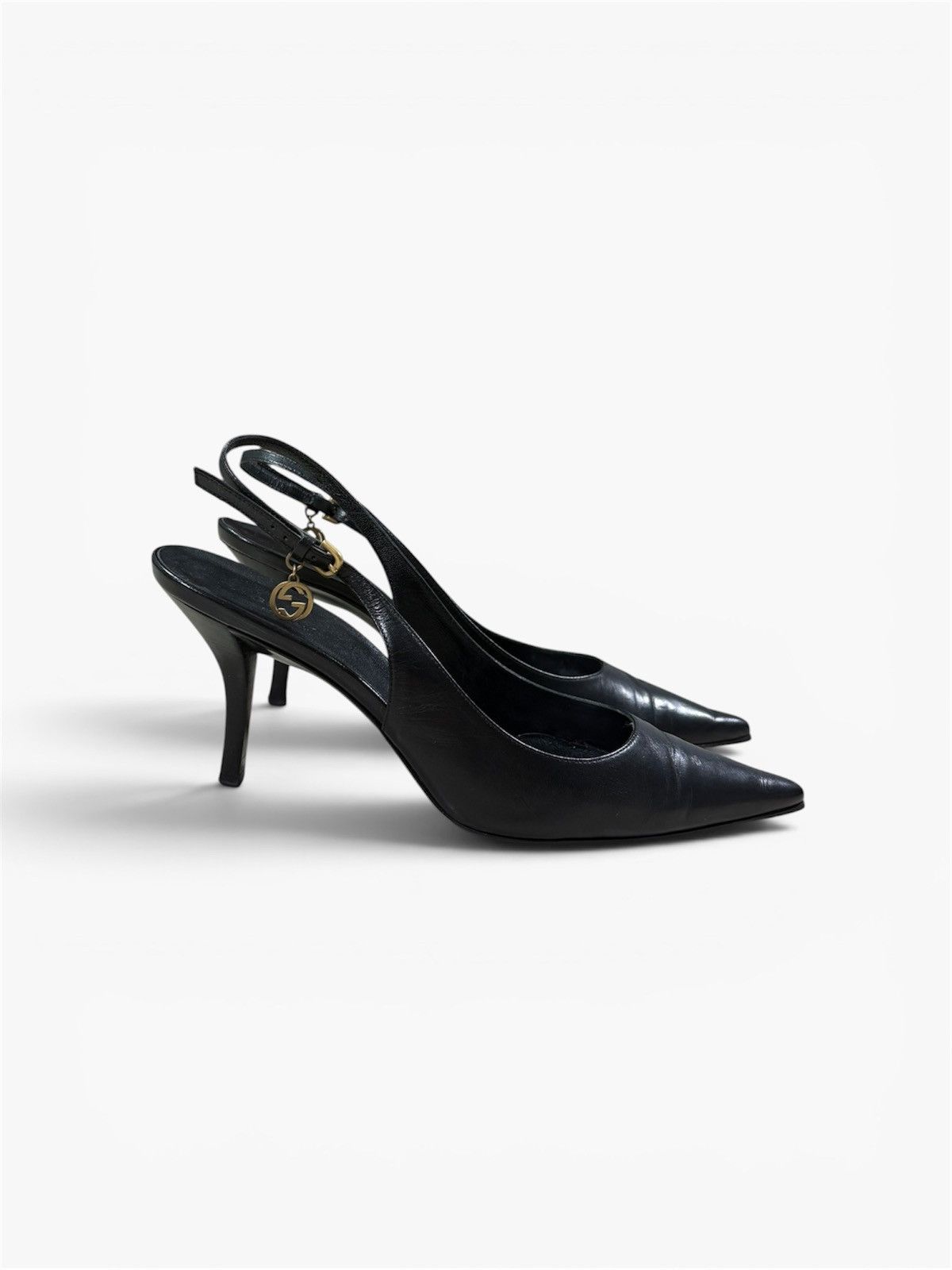 Gucci Logo Pendant Heels by Gucci Size US 7 / IT 37 - 1 Thumbnail