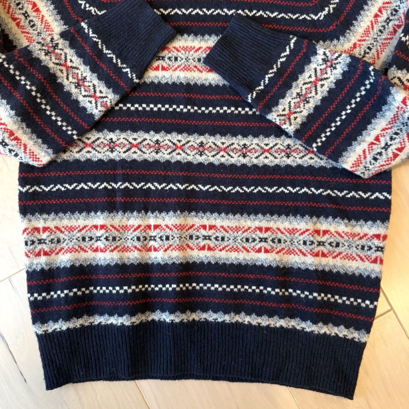 J.Crew J.CREW Fair Isle Wool Sweater Crew Neck Medium Multicolor Pullover Adult Men Regular Knit All Seasons, Fall Winter Spring Size US M / EU 48-50 / 2 - 5 Thumbnail