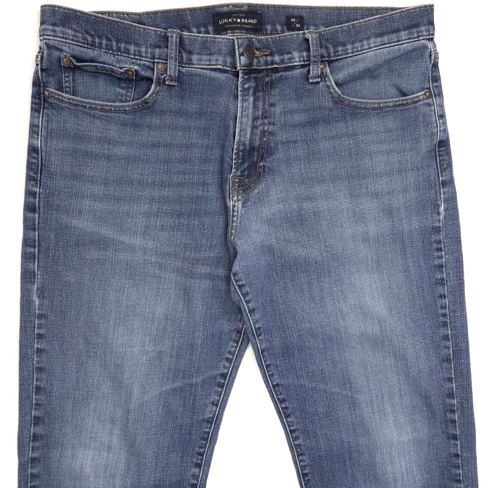 Lucky Brand Lucky Brand 221 Straight Jeans Mens 38x33 Blue Stretch Size US 38 / EU 54 - 2 Thumbnail