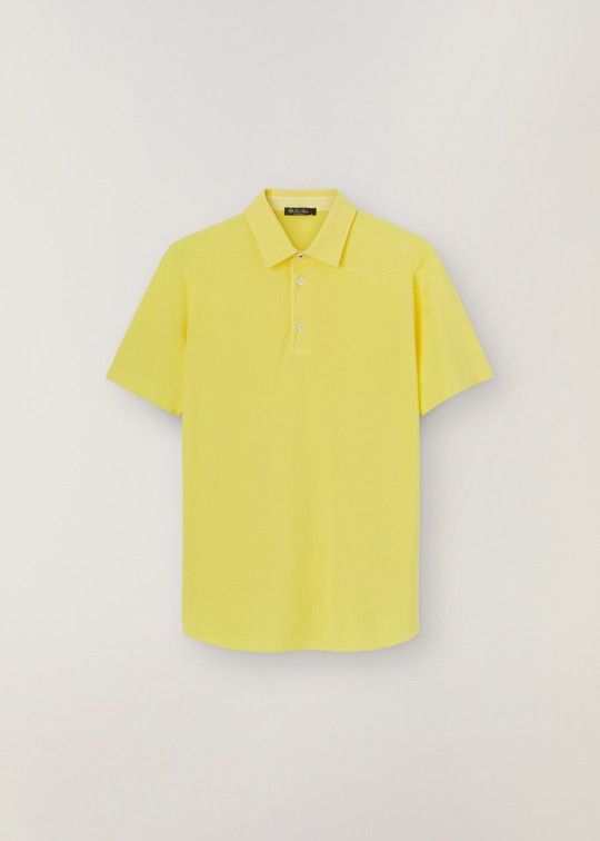 image of Loro Piana O1W1Db10224 Polo Shirts In Primrose, Men's (Size Medium)