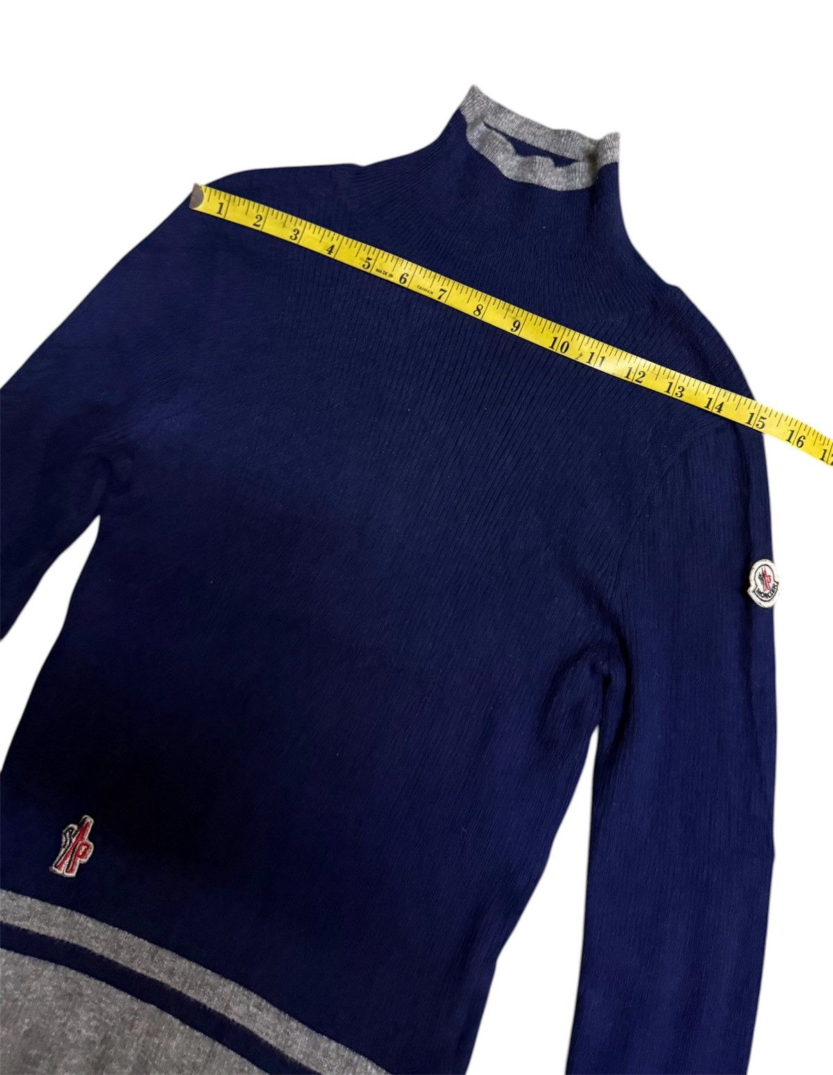 Moncler Moncler Blue Knit Turtleneck Sweater Size S / US 4 / IT 40 - 6 Thumbnail