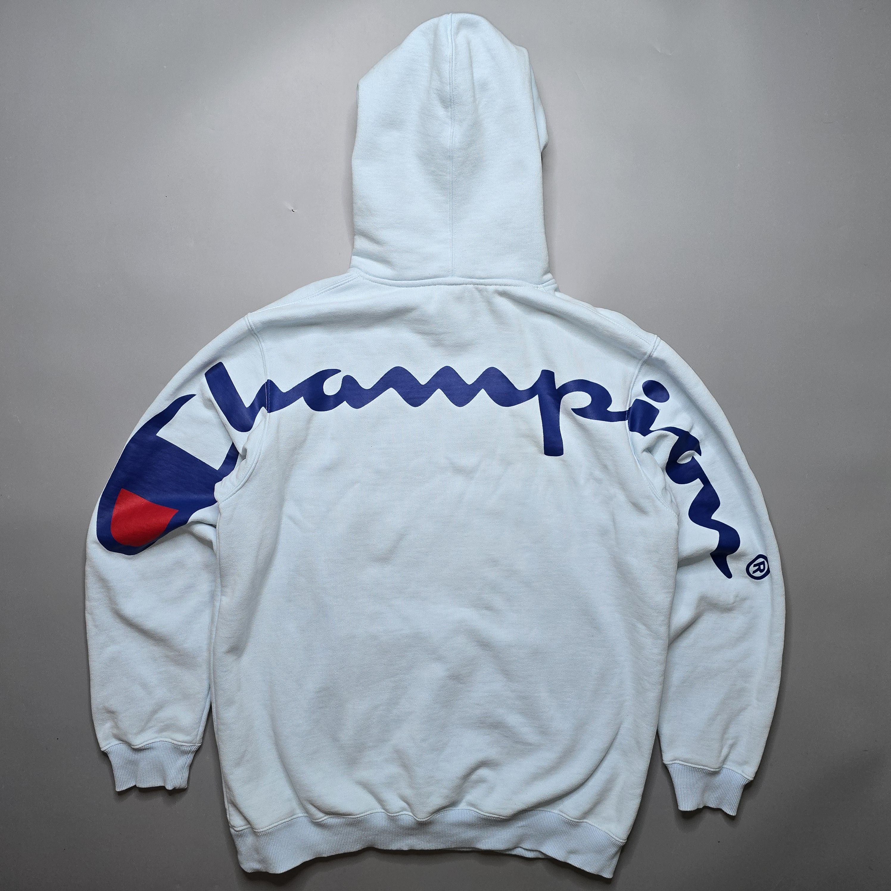 Champion Supreme Supreme x Champion SS18 Powder Blue Pullover Hoodie Grailed