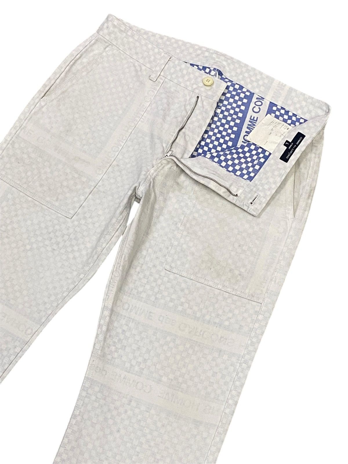 Comme des Garcons Homme Comme Des Garçons Homme AD2003 Chekerboard Denim Pants Size US 33 - 8 Thumbnail