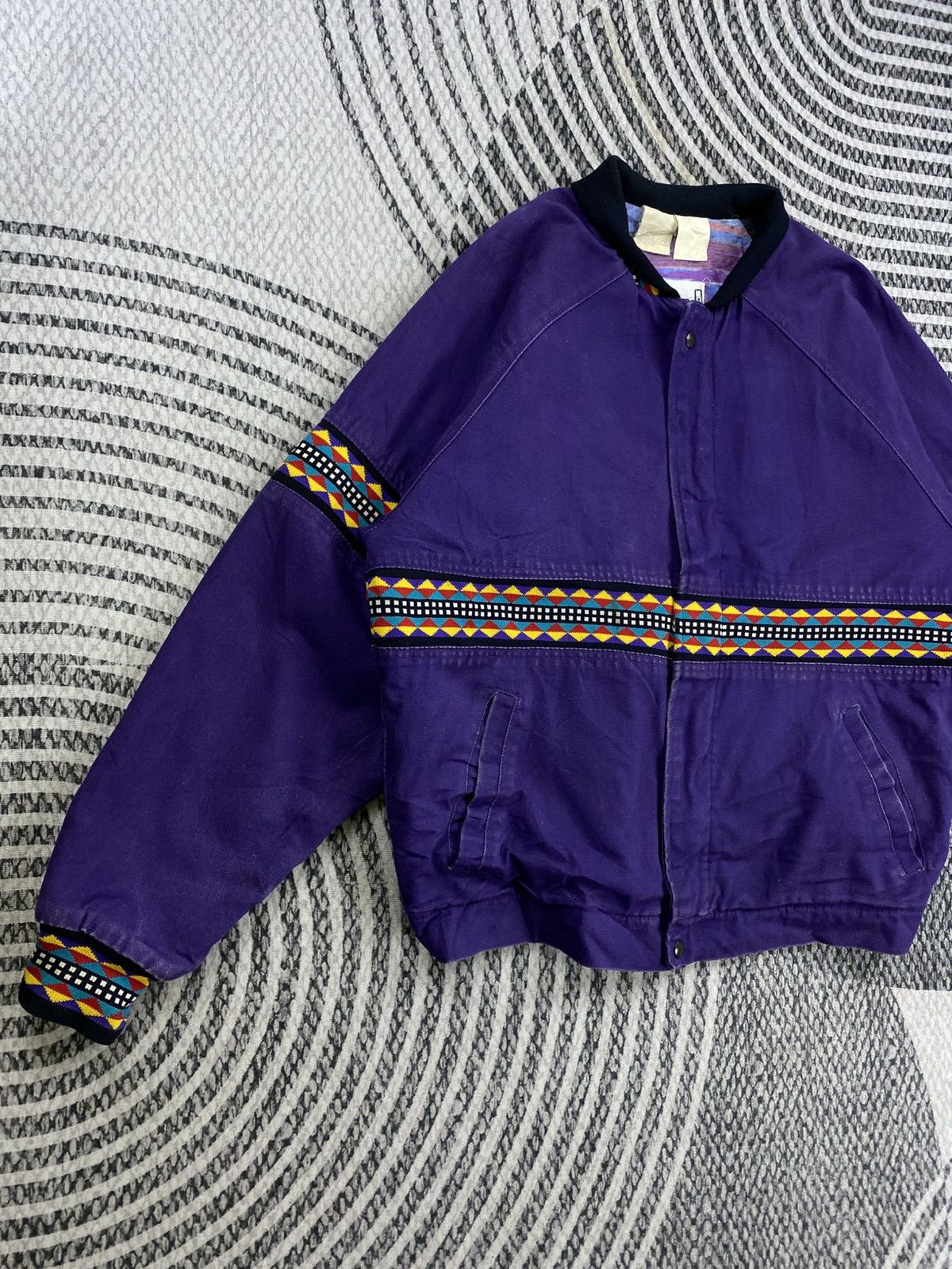 Carhartt Vintage 90s Liberty Carhartt Aztec Pattern Bomber Jacket Size US L / EU 52-54 / 3 - 4 Thumbnail