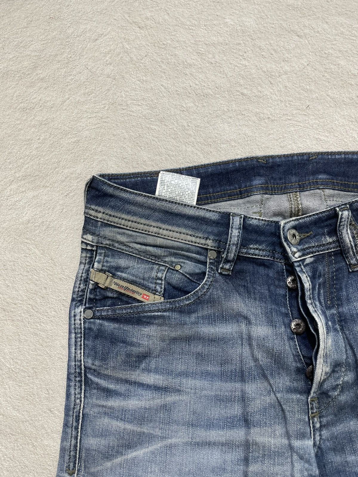 Kapital 2000s Diesel Belther Ripped Denim faded Y2K Ifsix LGB number Size US 30 / EU 46 - 5 Thumbnail