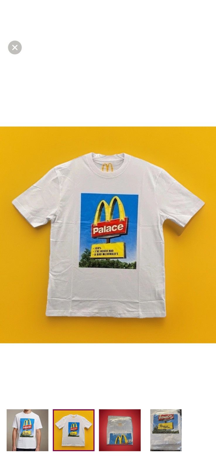 Palace PALACE × McDonald's T-Shirt Limited Edition - White- Small - Size US S / EU 44-46 / 1 - 1 Thumbnail