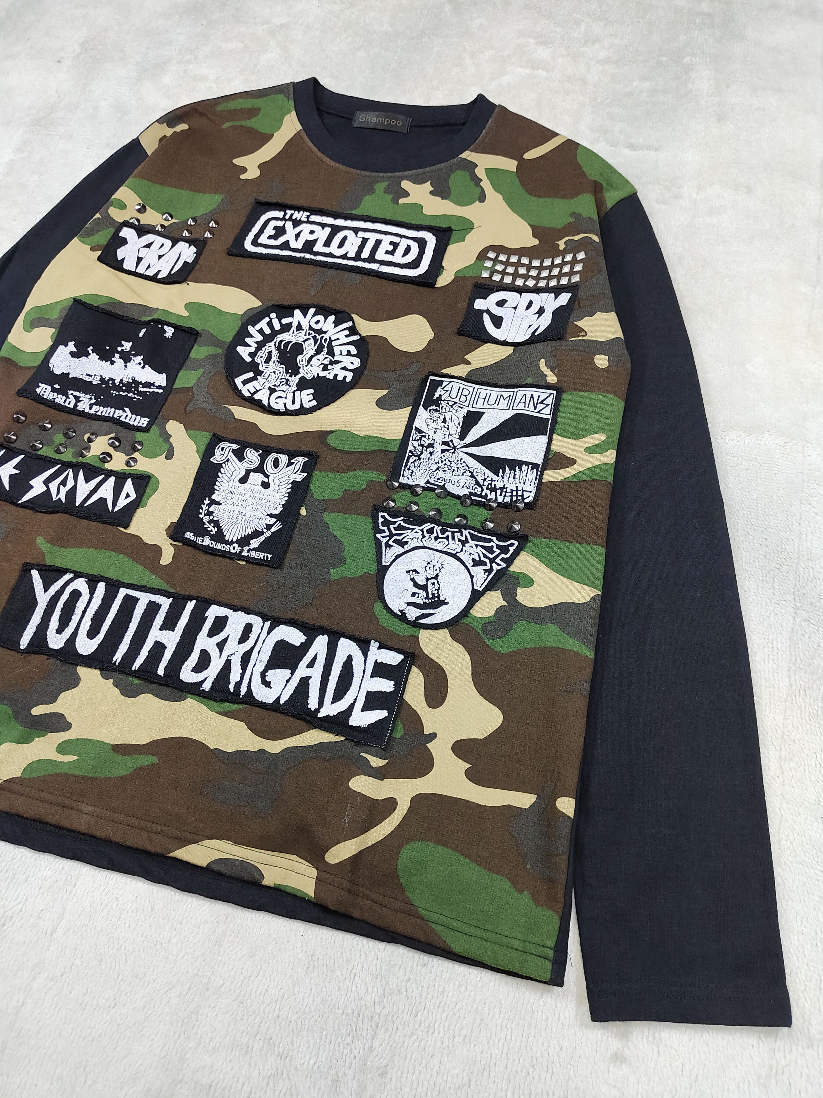 Japanese Brand Shampoo The Exploited Punk Pacth Studded Camouflage Size US M / EU 48-50 / 2 - 3 Thumbnail