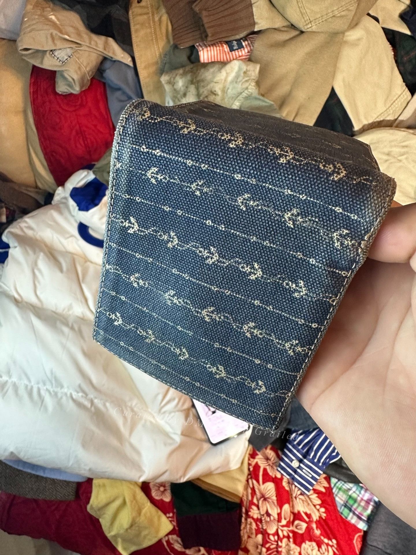RRL Ralph Lauren RRL Sailor Anchor Blue Dyed Wallet Size ONE SIZE - 1 Thumbnail