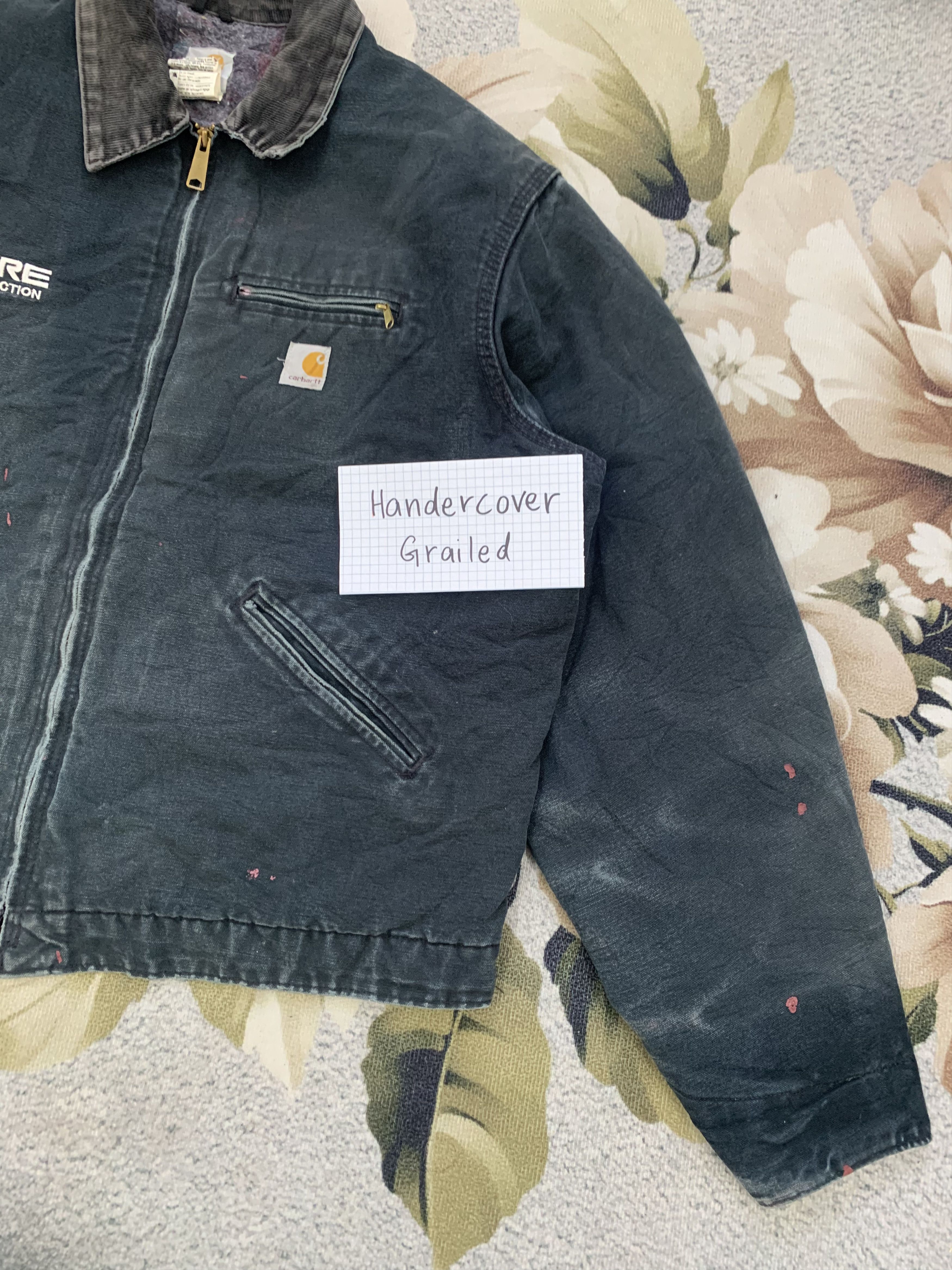 Carhartt Vtg Carhartt Detroit J01 BLK Lined Blanket Inner Jacket Size US L / EU 52-54 / 3 - 3 Thumbnail