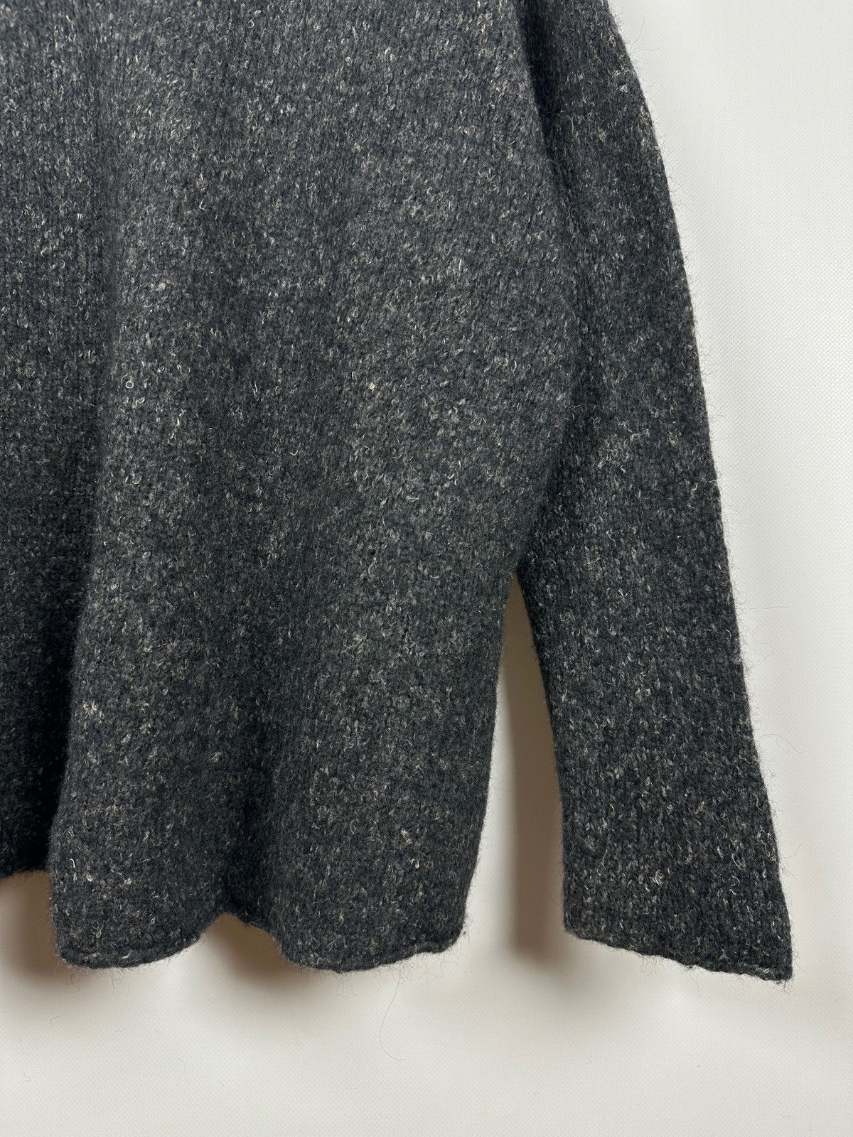 Rundholz Rundholz Wool/Alpaca/Linen Gray Oversized High Neck Sweater Size M / US 6-8 / IT 42-44 - 16 Thumbnail