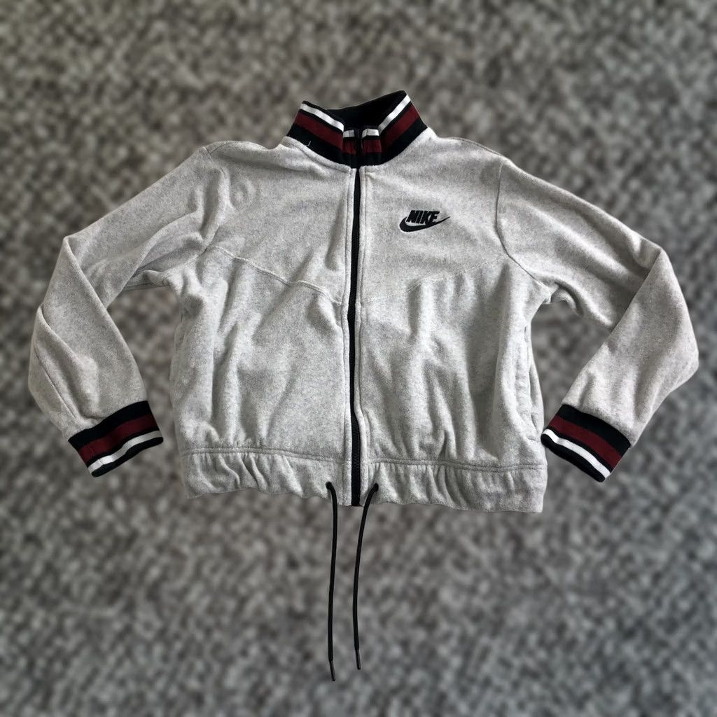 Nike Nike Classic Embroidered Swoosh Full Zip Gray SZ M Fleece Jacket Sweatshirt Y2K Womens Regular Jacket Size M / US 6-8 / IT 42-44 - 1 Thumbnail
