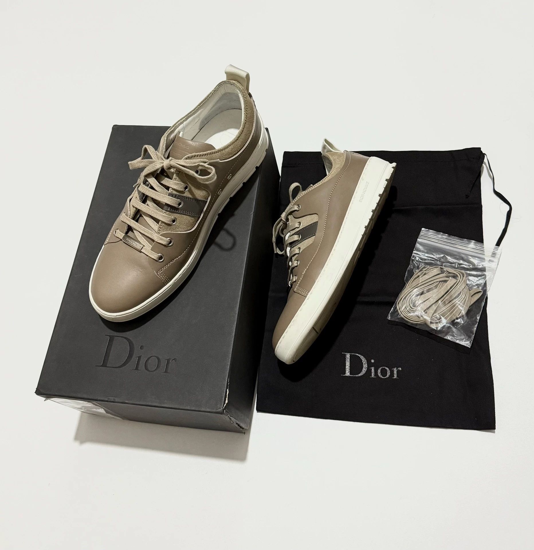 Dior Dior Khaki Leather Loafers - Size 42 (28cm) - EUC Size US 9 / EU 42 - 1 Thumbnail