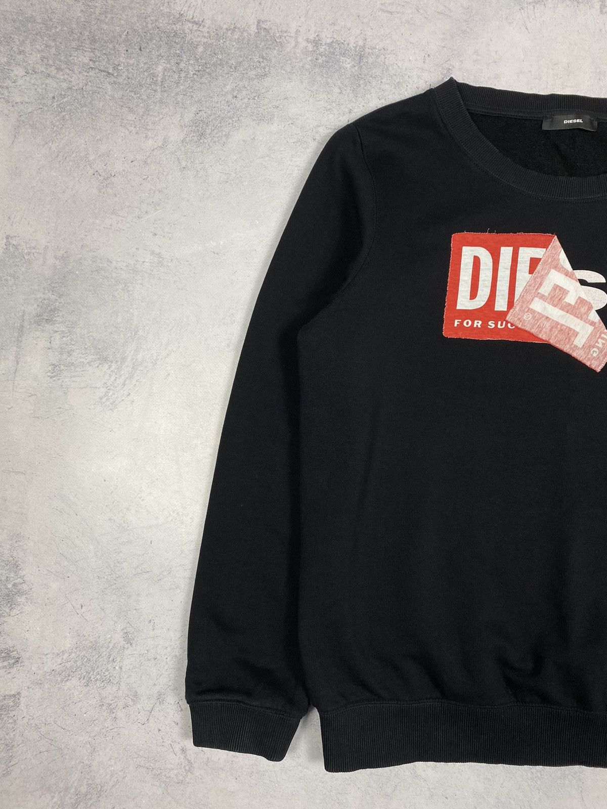 Diesel Diesel Big Logo Black Sweatshirt Women Size L Size L / US 10 / IT 46 - 3 Thumbnail