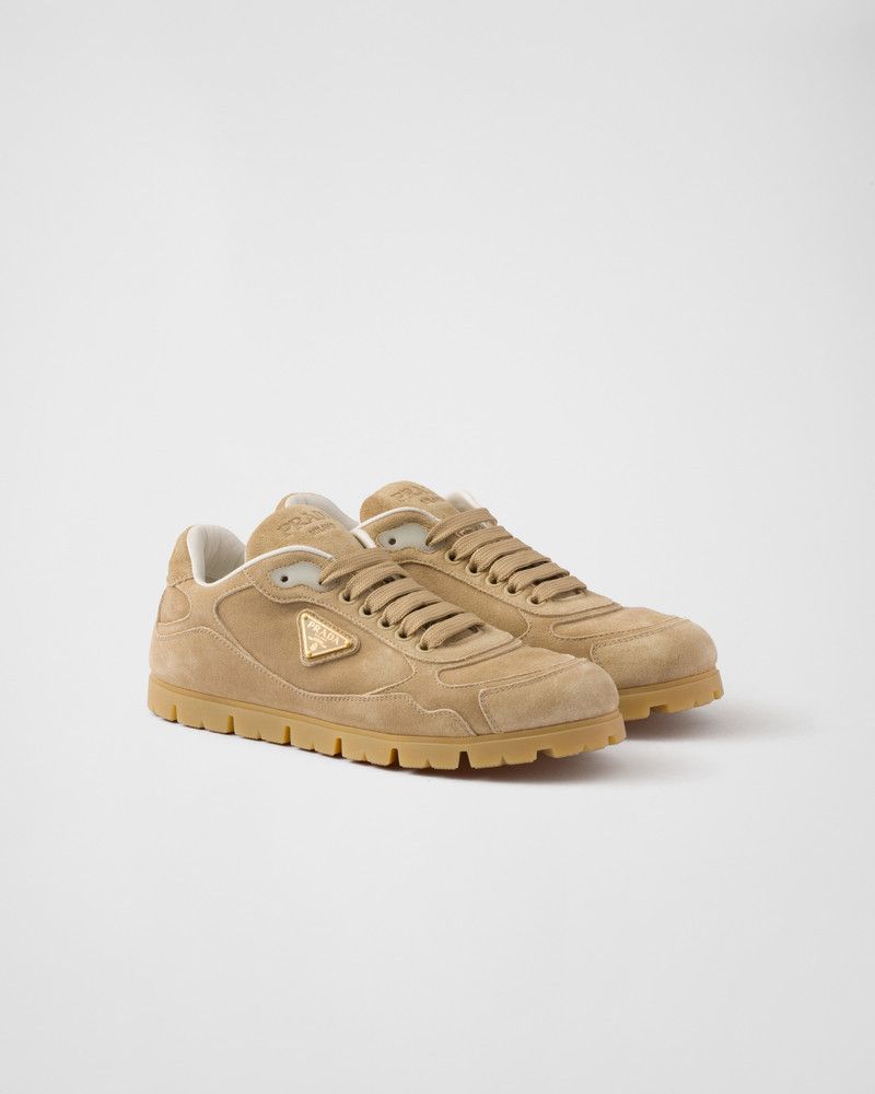 Prada o1B3y1r0526 Faded Suede Sneakers in Brown Size US 7 / IT 37 - 2 Thumbnail