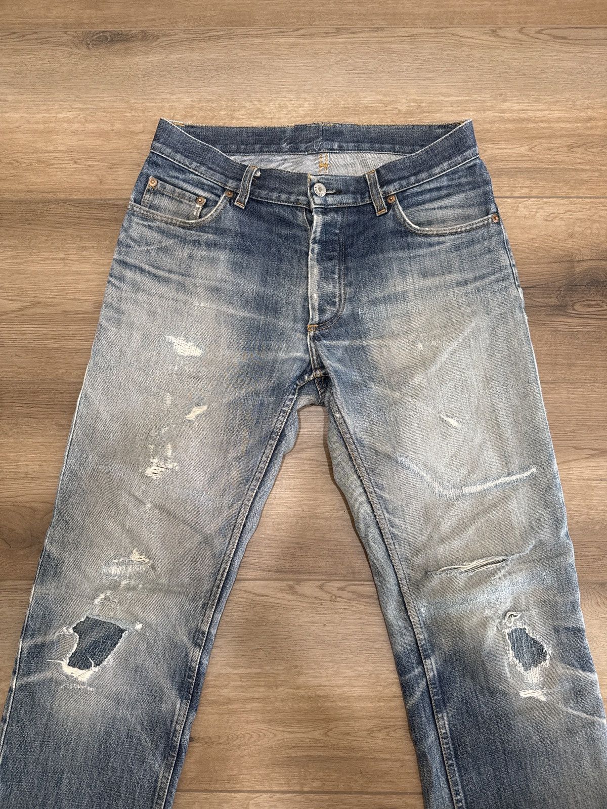 Helmut Lang Helmut Lang 1998 Boro repair jeans Size US 30 / EU 46 - 3 Thumbnail