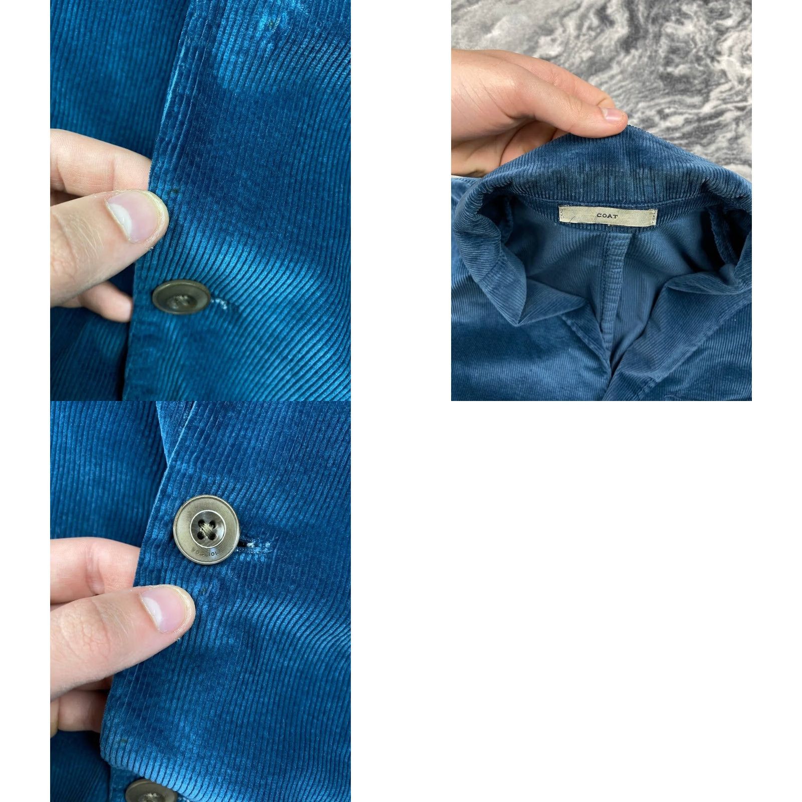 Boglioli Boglioli Blazer Men Size 48 Blue Corduroy Classic Size 48R - 9 Thumbnail