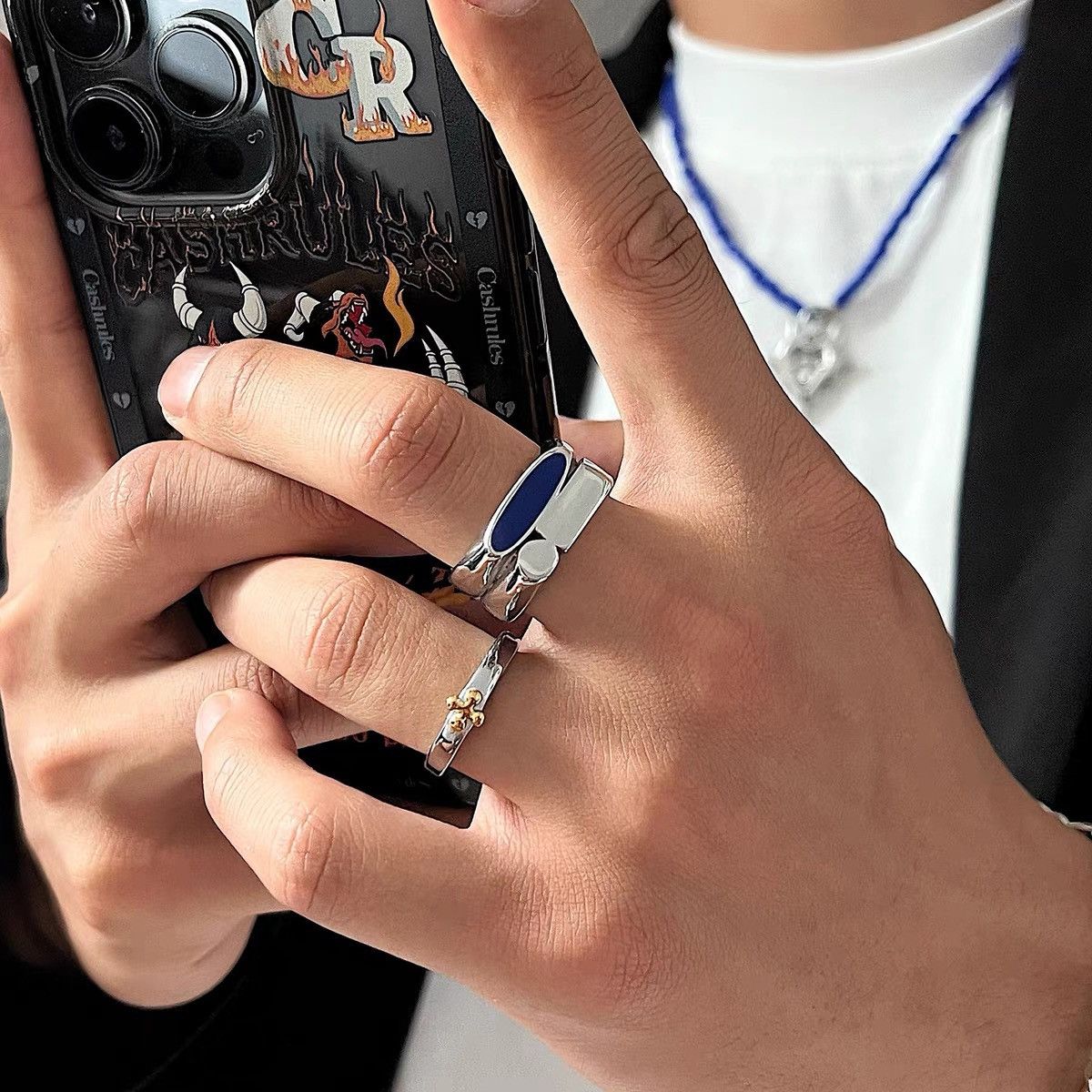Japanese Brand × Vintage Retro punk rings Size ONE SIZE - 1 Thumbnail