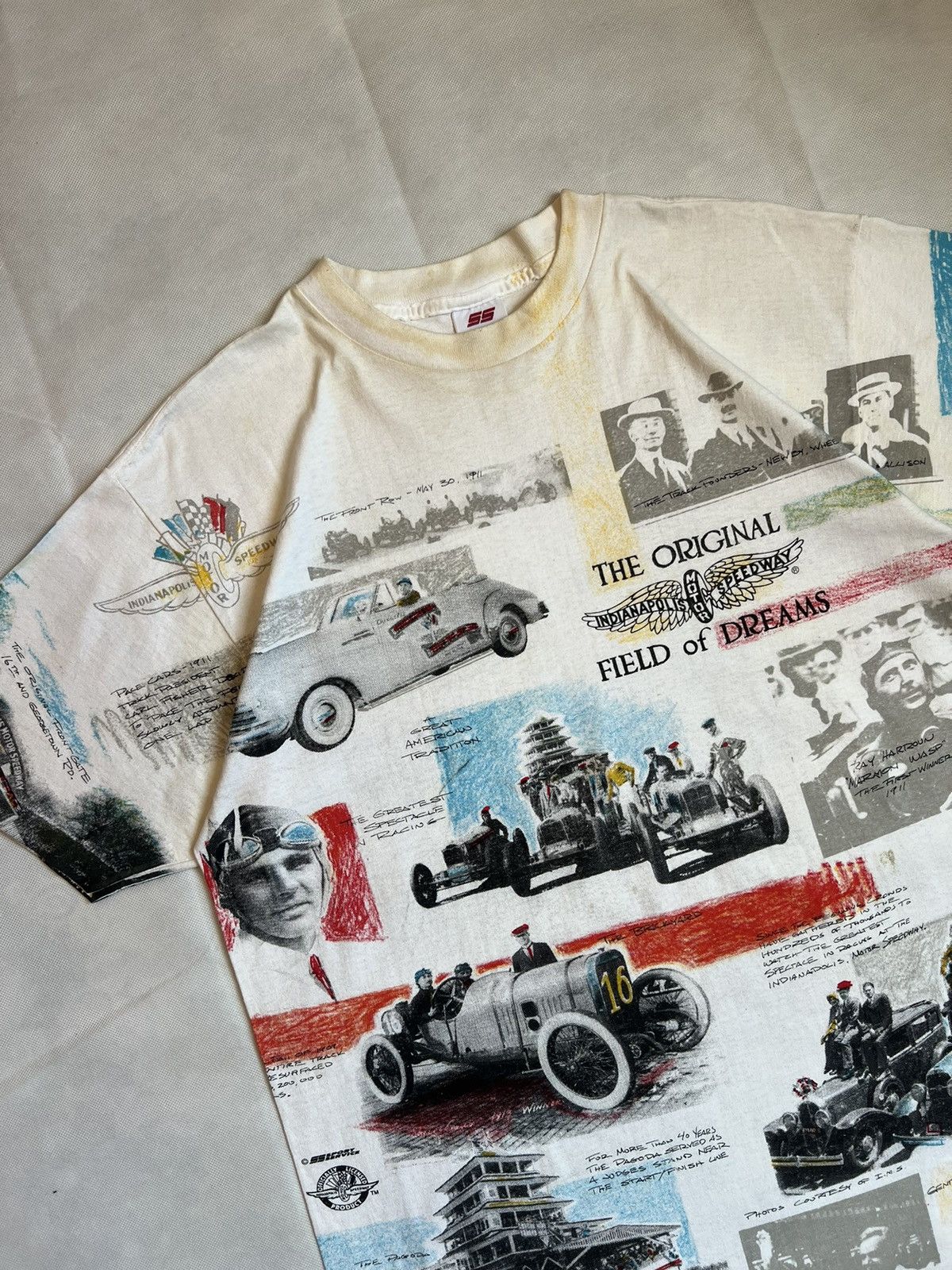 Vintage 90's AOP Indiana Police Motor Speedway Field Of Dreams Size US XL / EU 56 / 4 - 4 Thumbnail