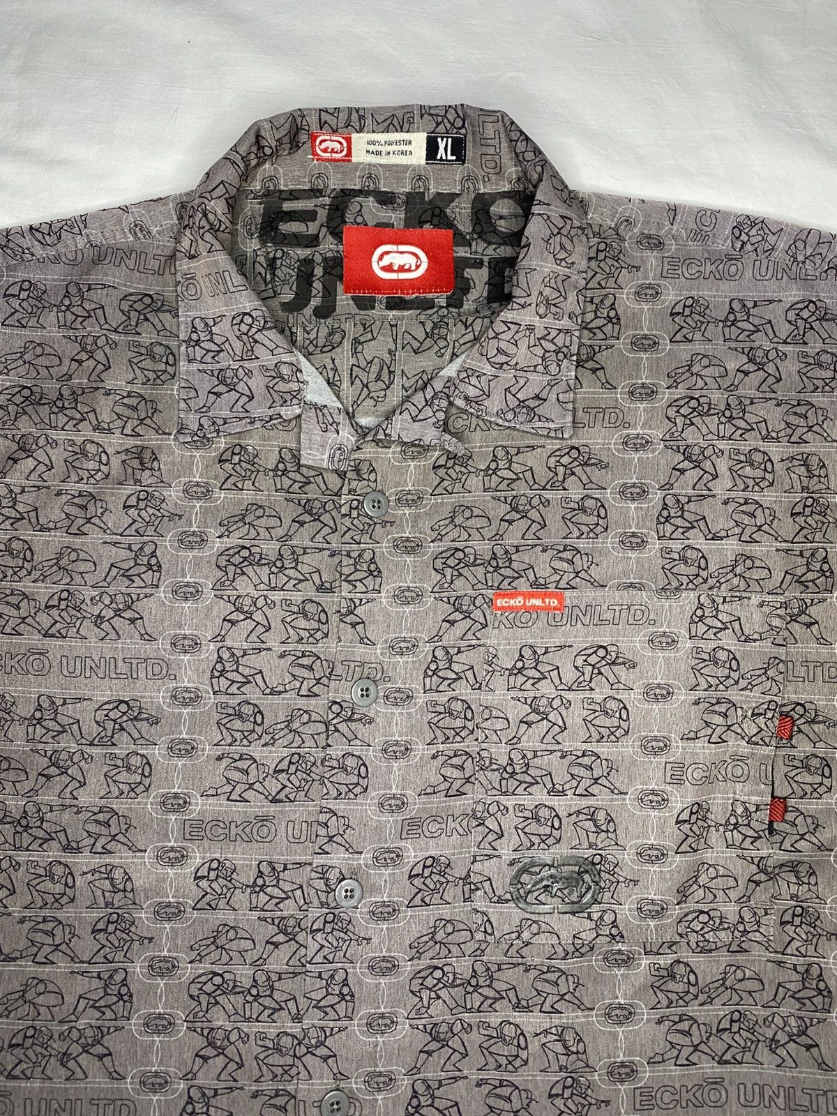 Ecko Unltd. Y2k Ecko Unltd. Marc Vintage Silver Surfer AOP Button Shirt Size US XL / EU 56 / 4 - 1 Thumbnail