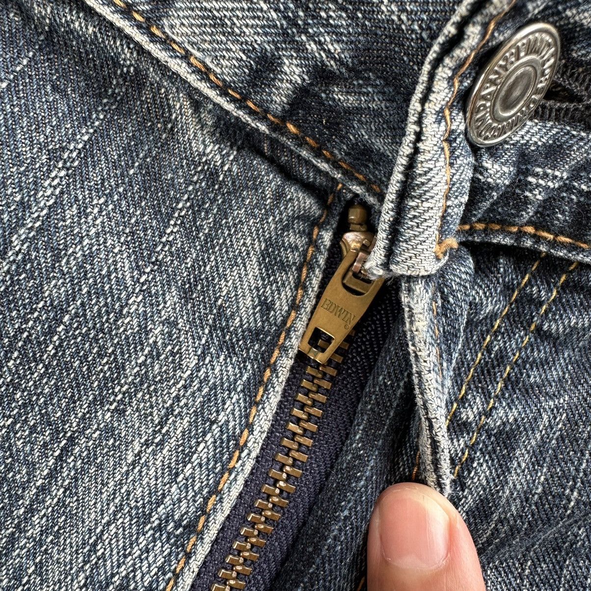 Japanese Brand Vintage Edwin Distressed Faded Denim Jean Pant W34 Size US 34 / EU 50 - 5 Thumbnail