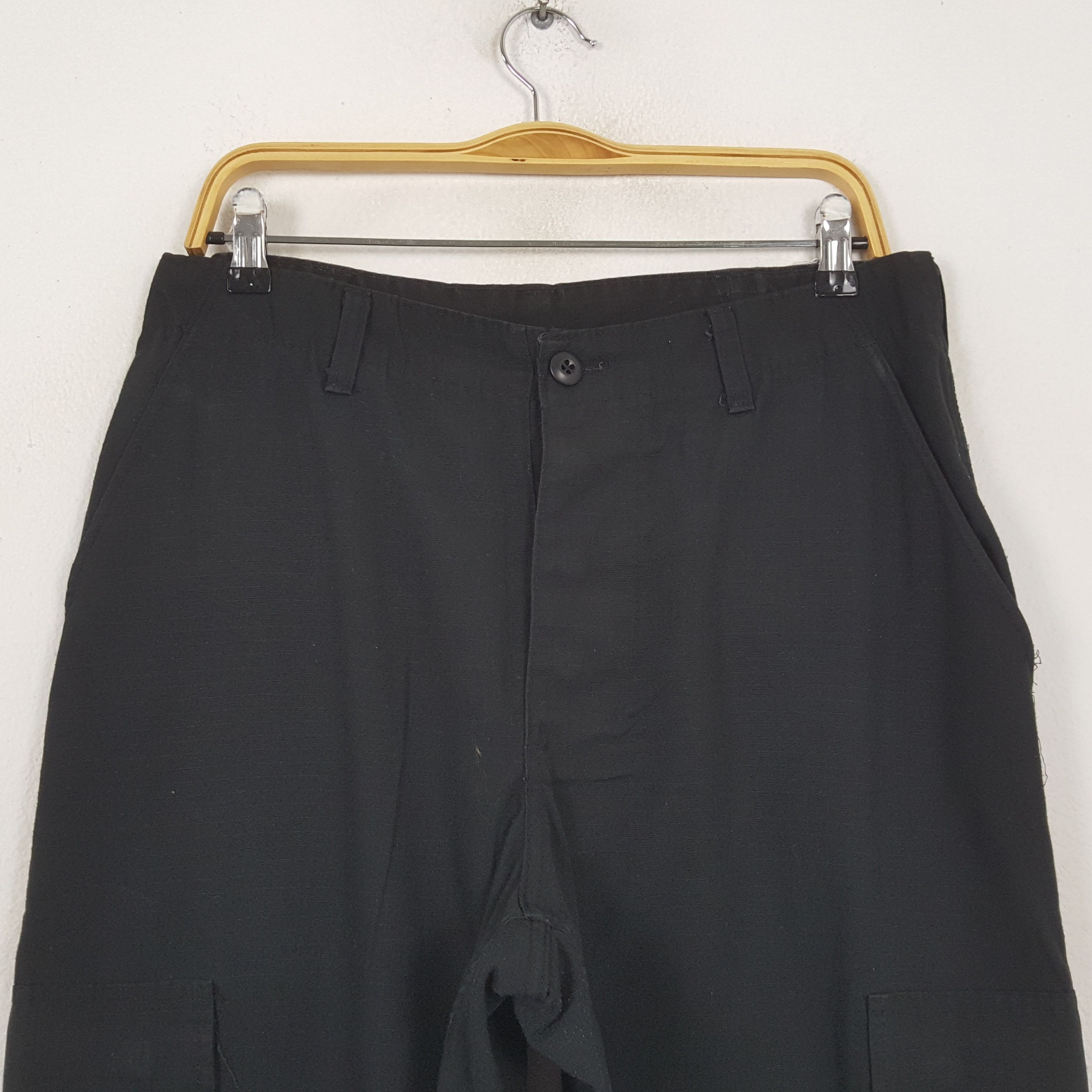 Designer Vintage Black Cargo Streetwear Skateboard Casual Pants RR9 Size US 30 / EU 46 - 2 Thumbnail