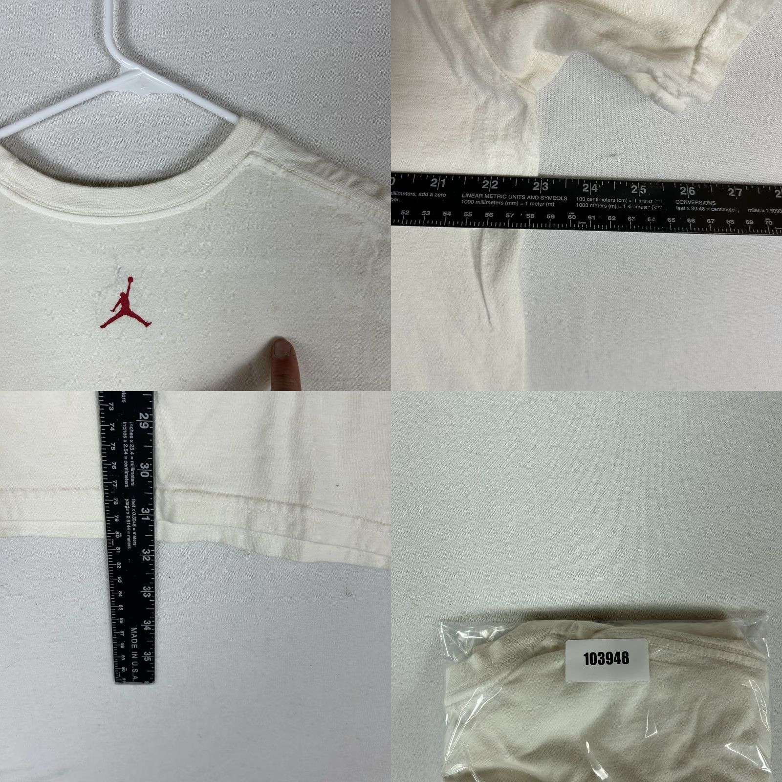 Jordan Brand Nike Dwayne Wade Jordan T-Shirt Men's XL Beige Short Sleeve Graphic Print 80s 90s Casual Shirt Mens Size US XL / EU 56 / 4 - 8 Thumbnail